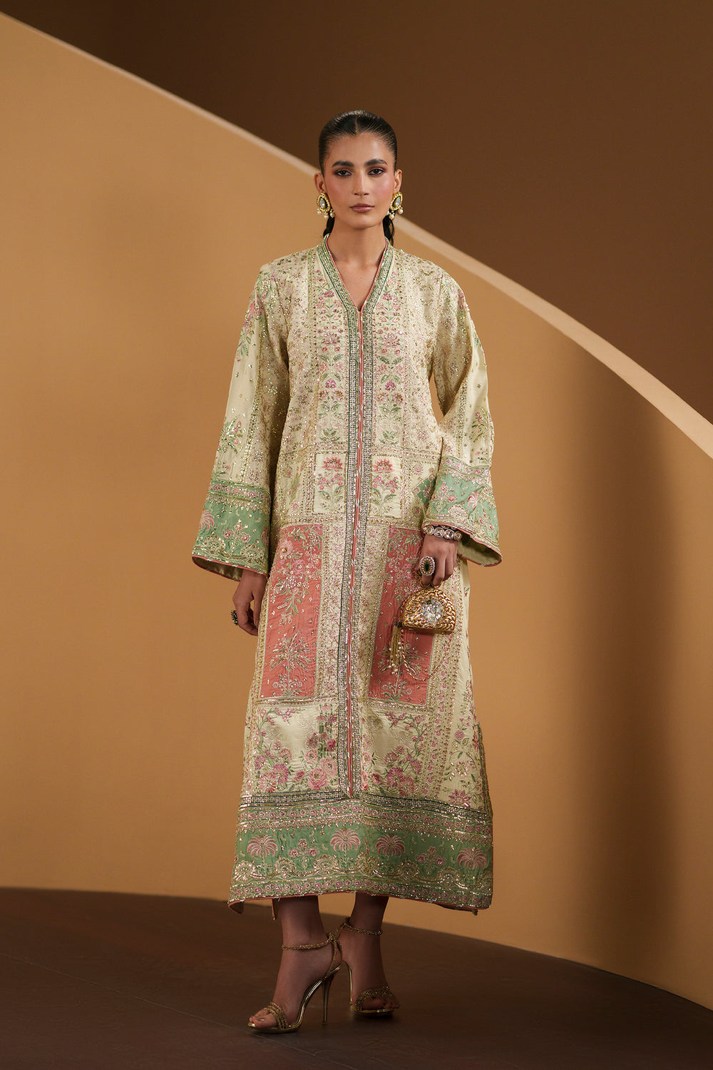 Ethnc - Matcha Kaftan Kameez set Ayla's Atelier