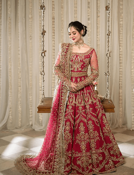 Faiza Saqlain couture bridal lehenga – Ayla's Atelier