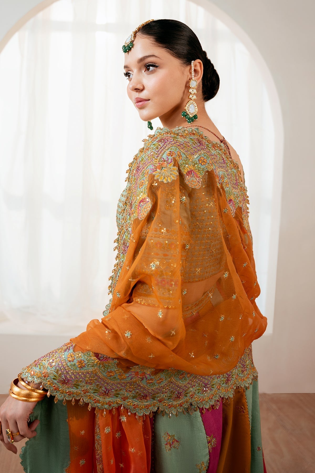 Baroque Embroidered Silk SF-4036 Ayla's Atelier