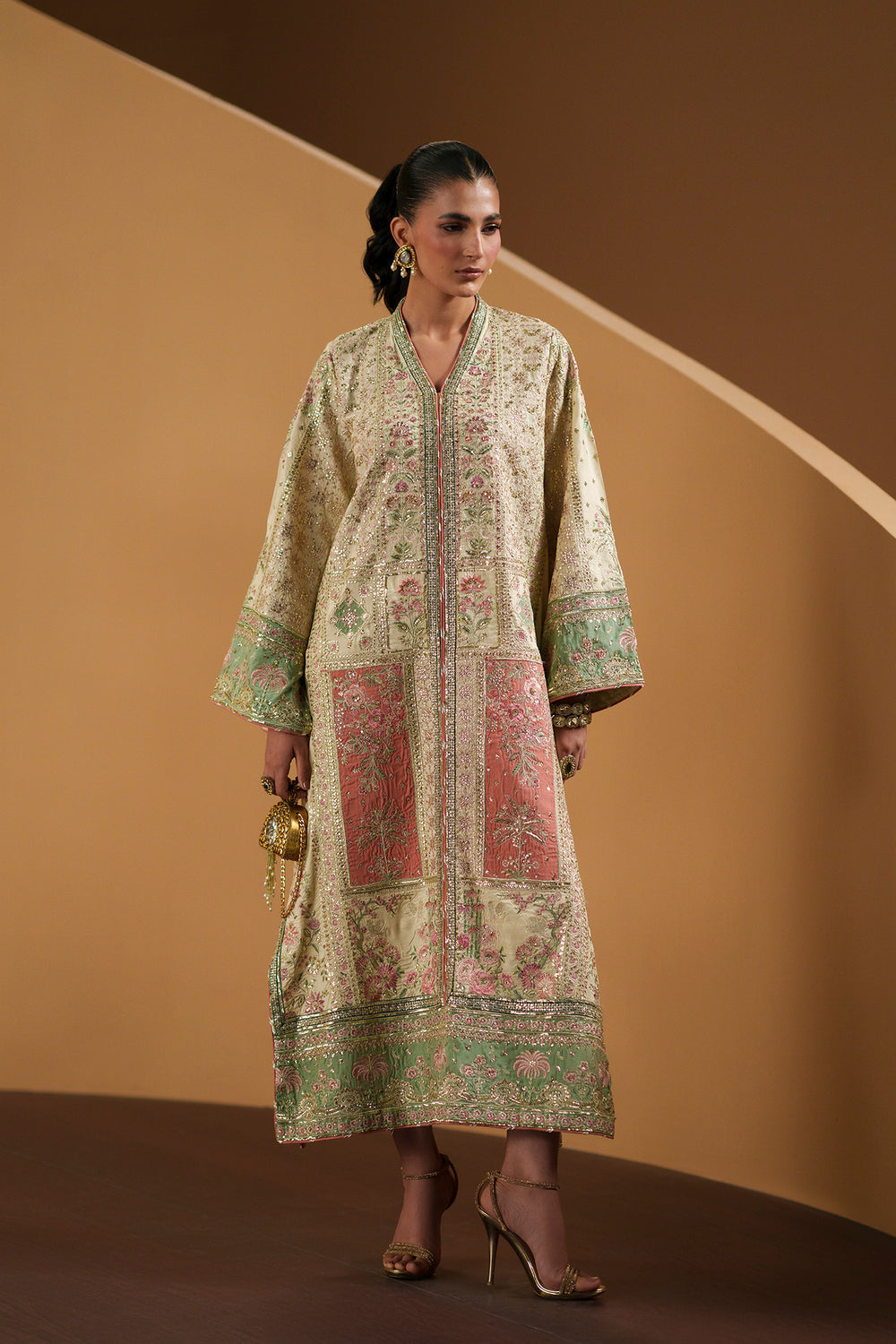 Ethnc - Matcha Kaftan Kameez set Ayla's Atelier
