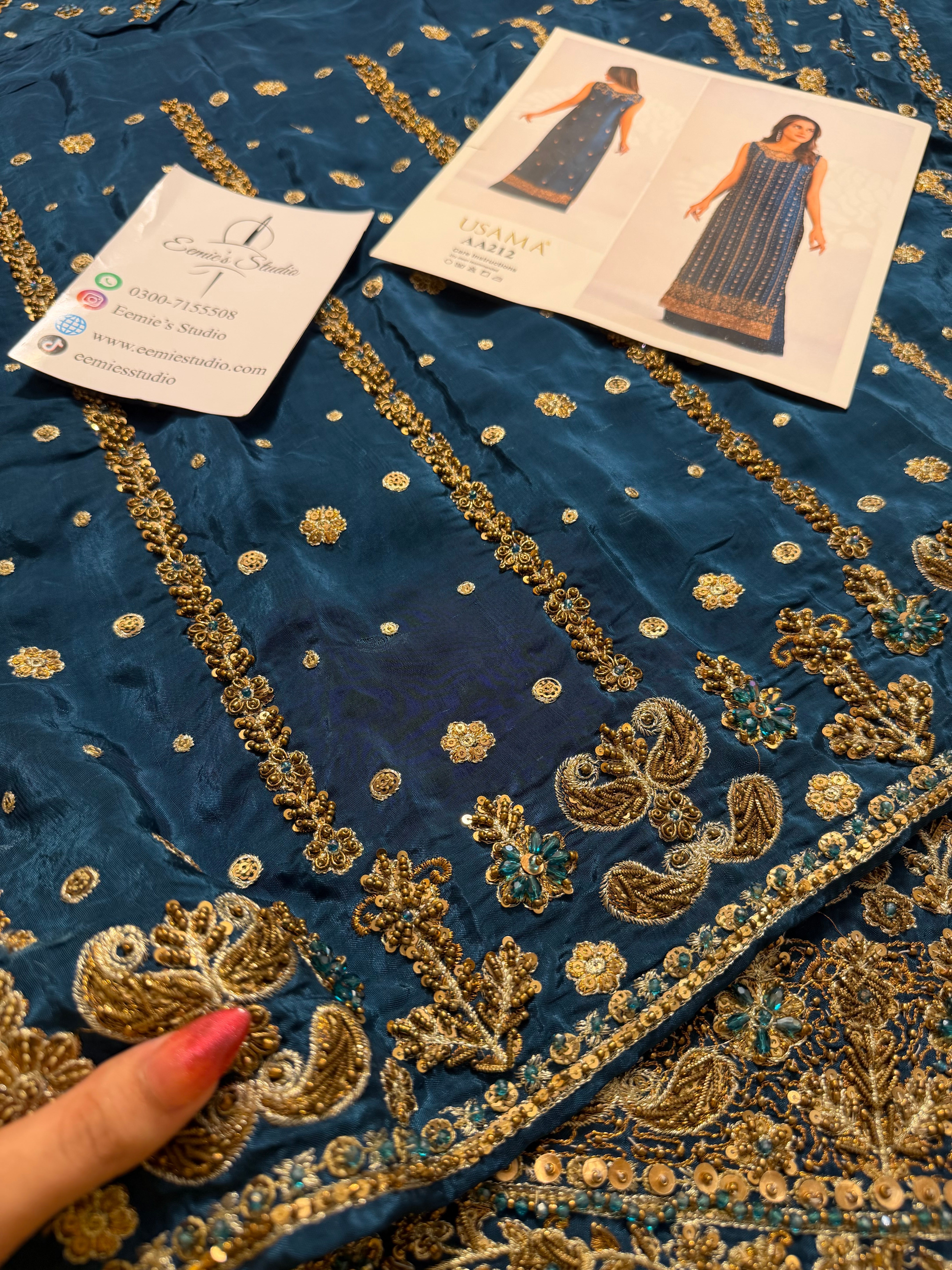 Usama Silk - Teal Luxe Ayla's Atelier