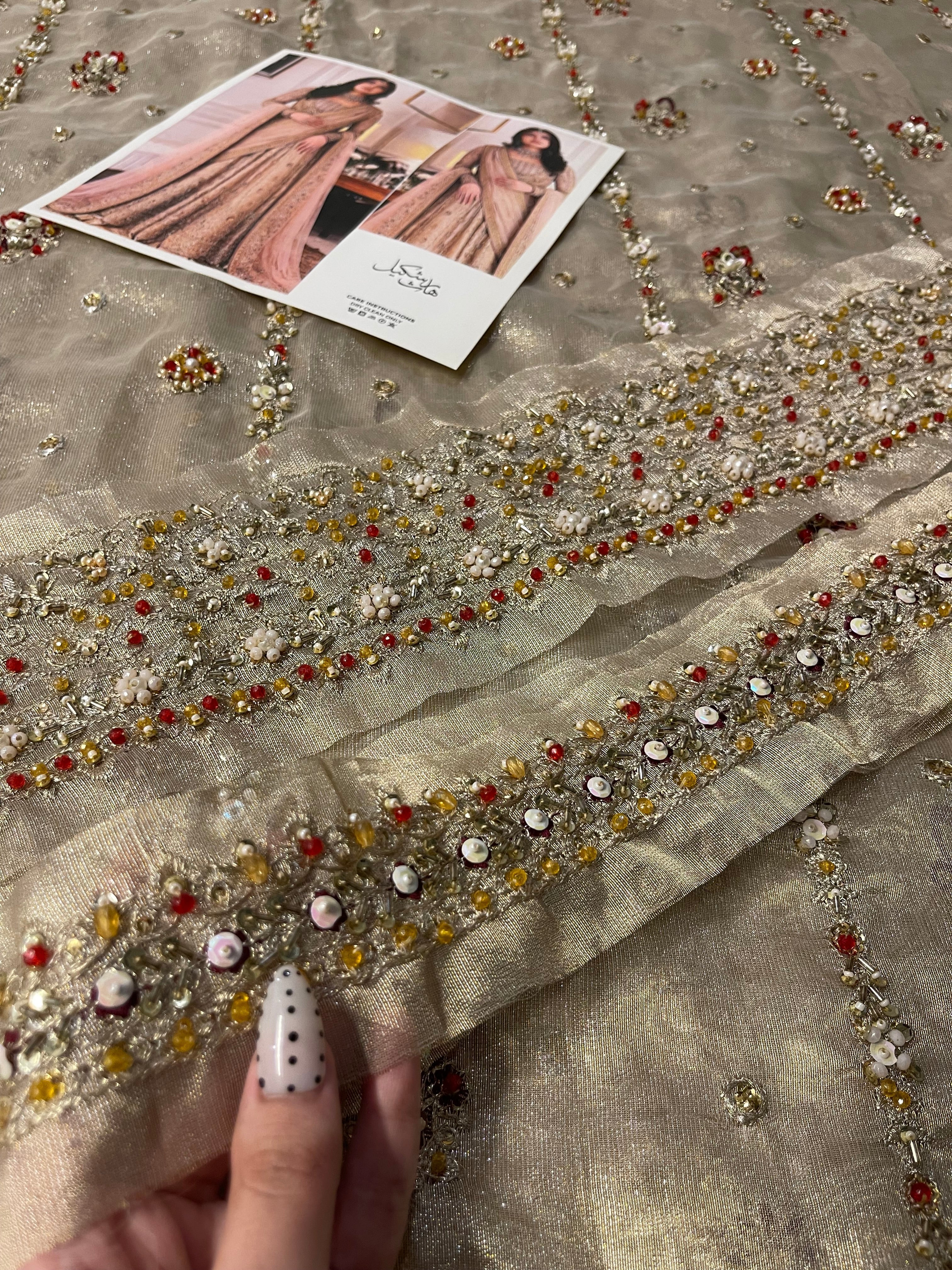 Haris Shakeel - Sahar Blues (with 2 duppatas) Ayla's Atelier