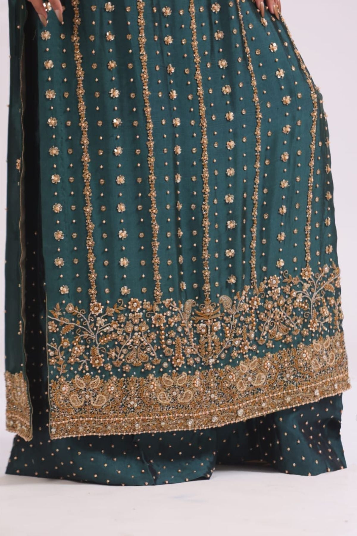 Usama Silk - Teal Luxe Ayla's Atelier