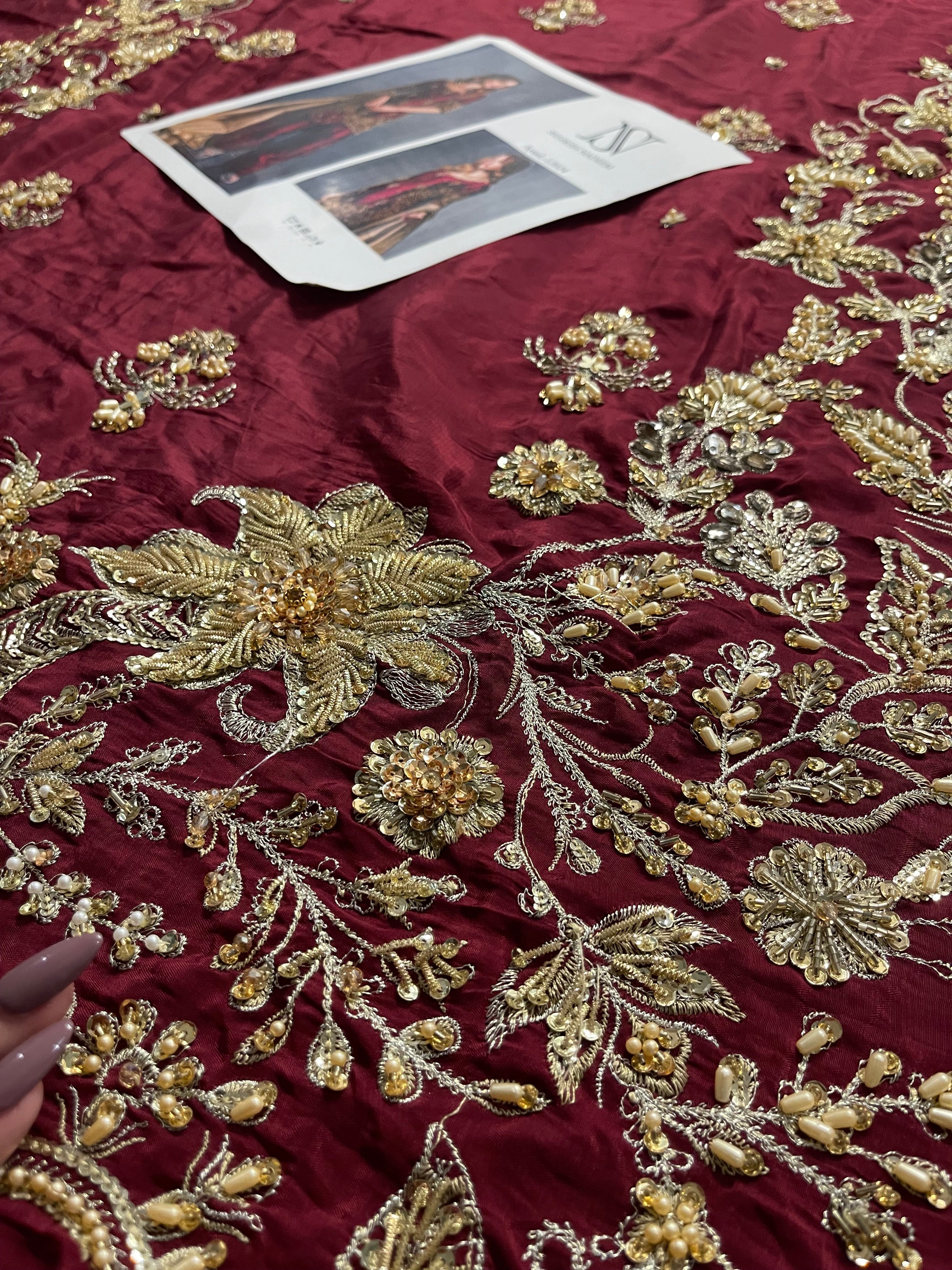 House Of Sehrish Nadeem - Maroon ensemble Eemie's Studio