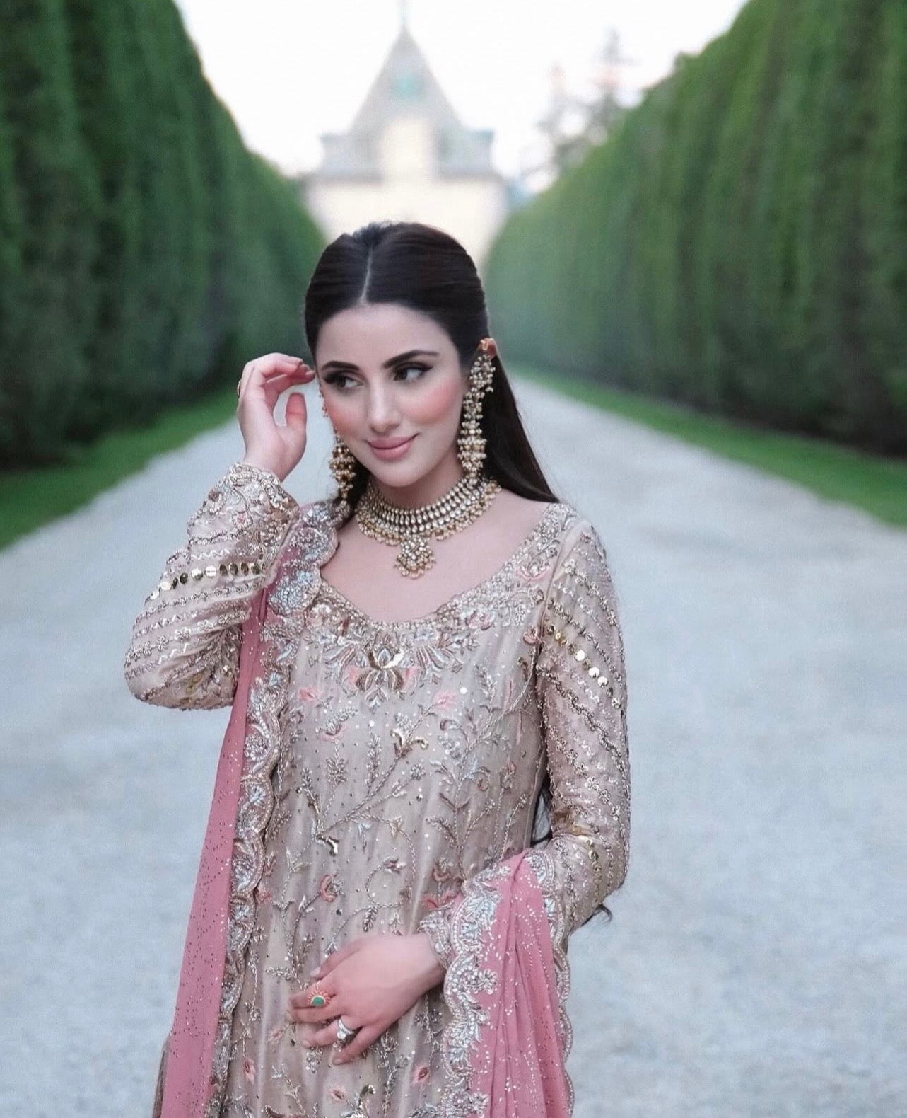 Shazia Kiyani - Champagne and Peach Ayla's Atelier