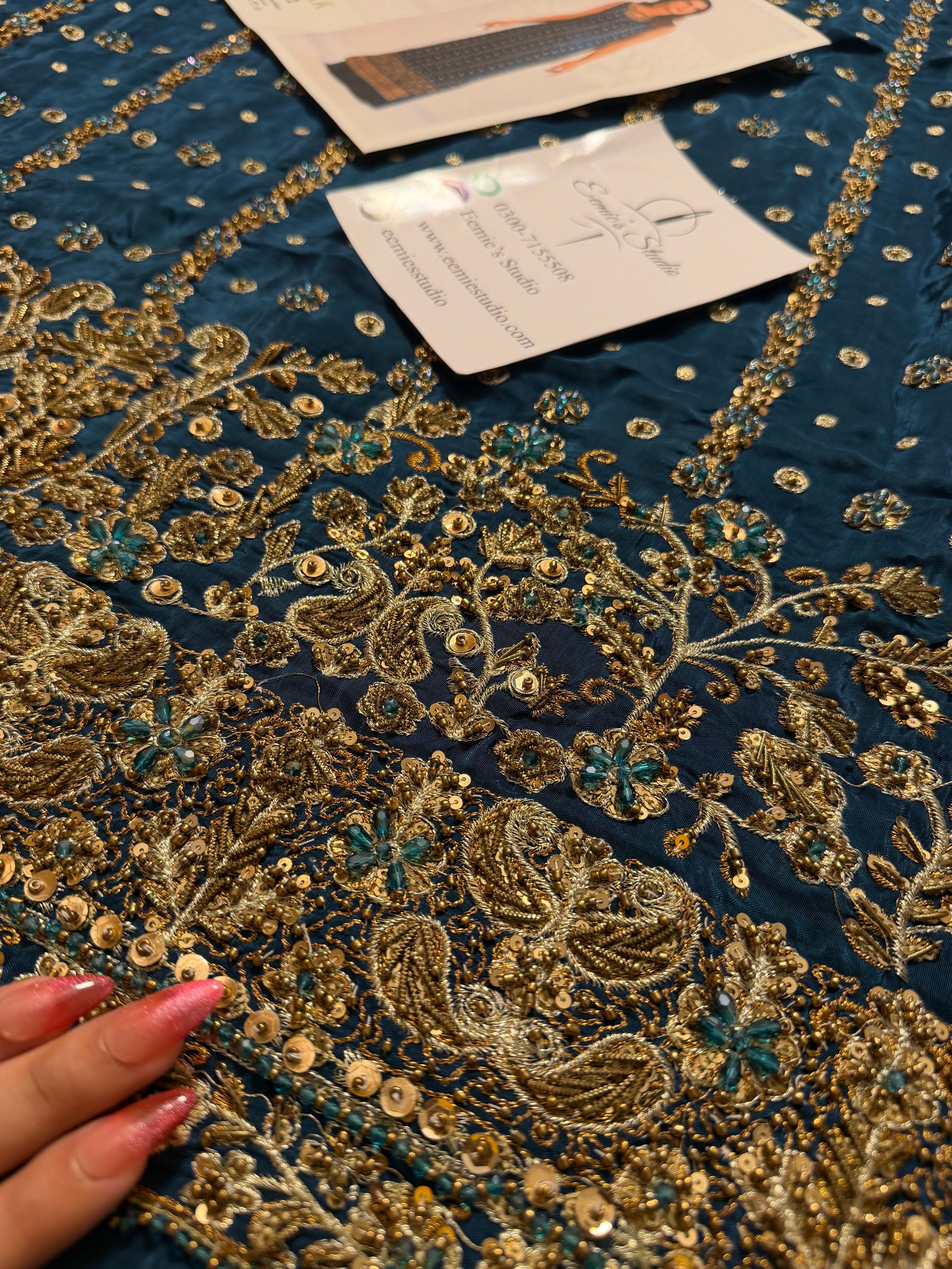 Usama Silk - Teal Luxe Ayla's Atelier