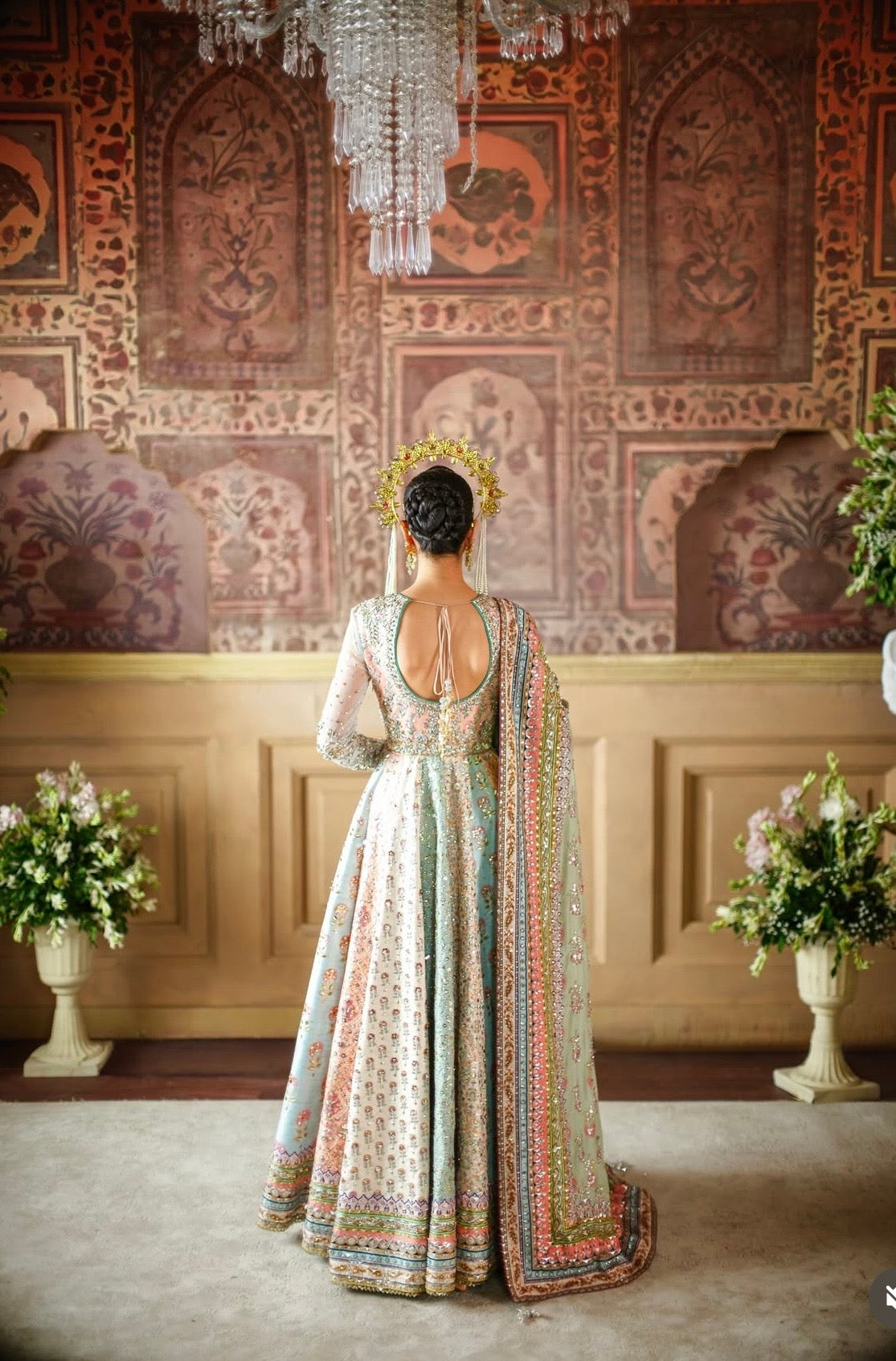 Nomi Ansari - Maryam Nawaz Pastel outfit Eemie's Studio