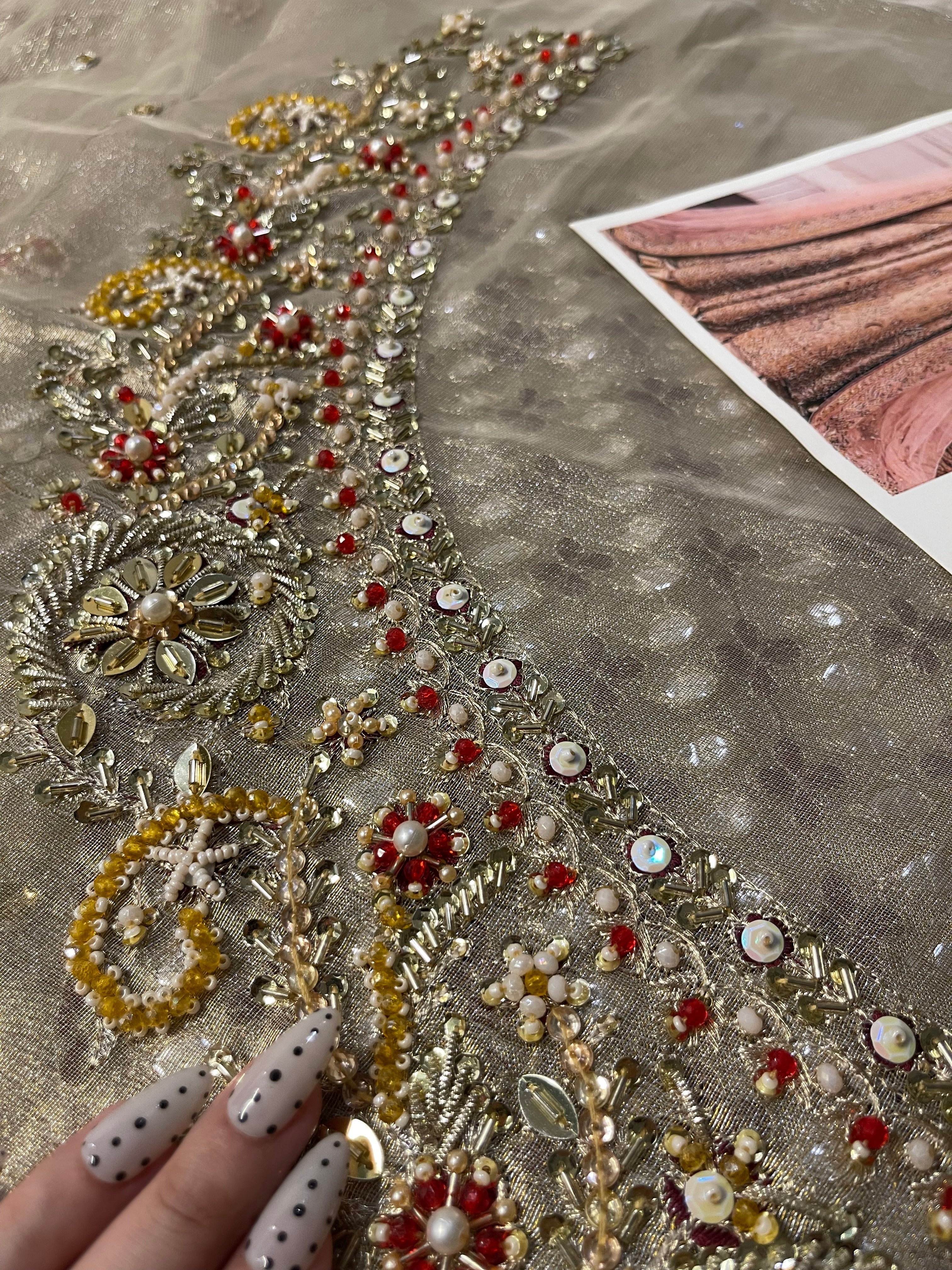 Haris Shakeel - Sahar Blues (with 2 duppatas) Ayla's Atelier