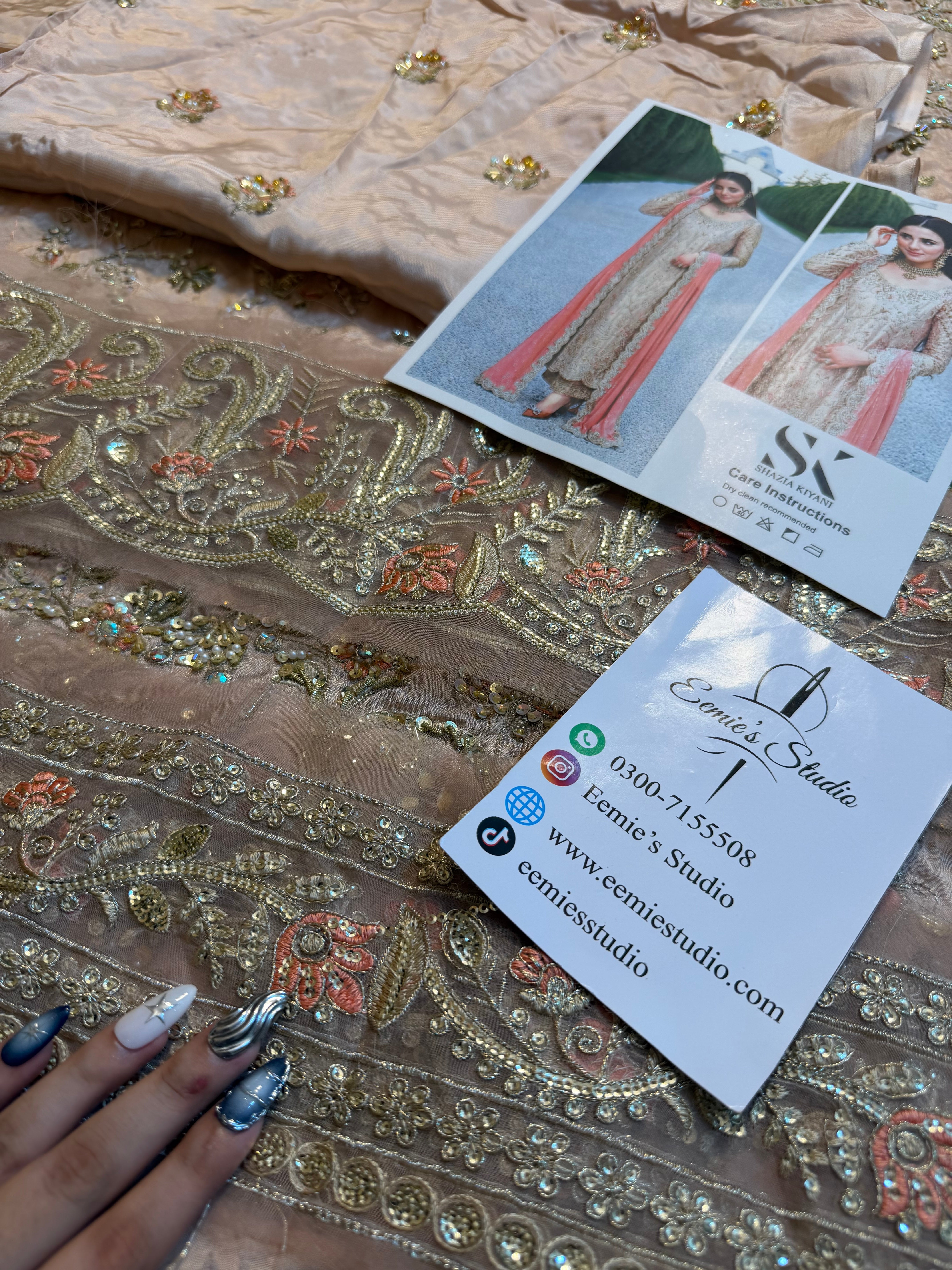 Shazia Kiyani - Champagne and Peach Ayla's Atelier