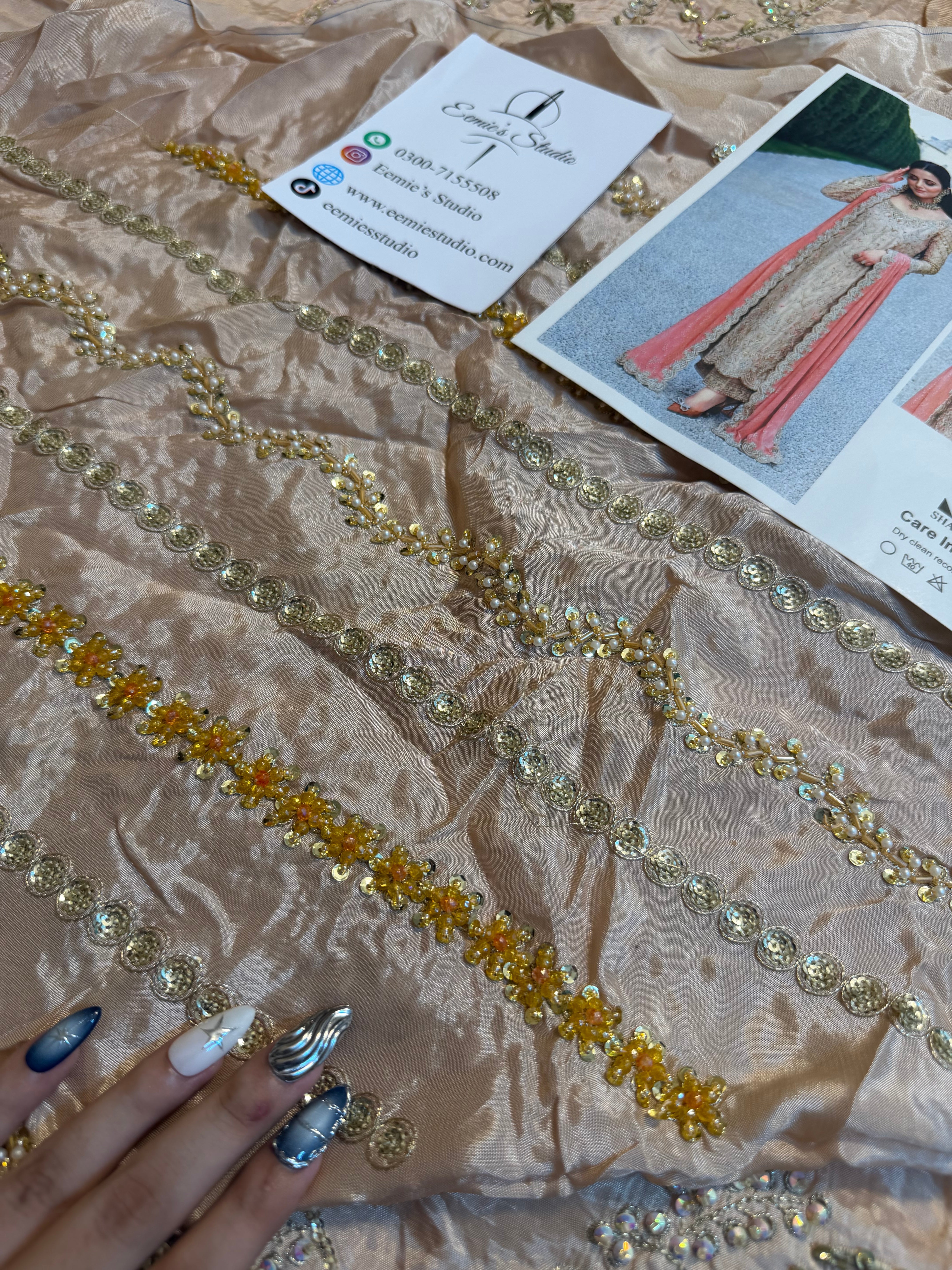 Shazia Kiyani - Champagne and Peach Ayla's Atelier