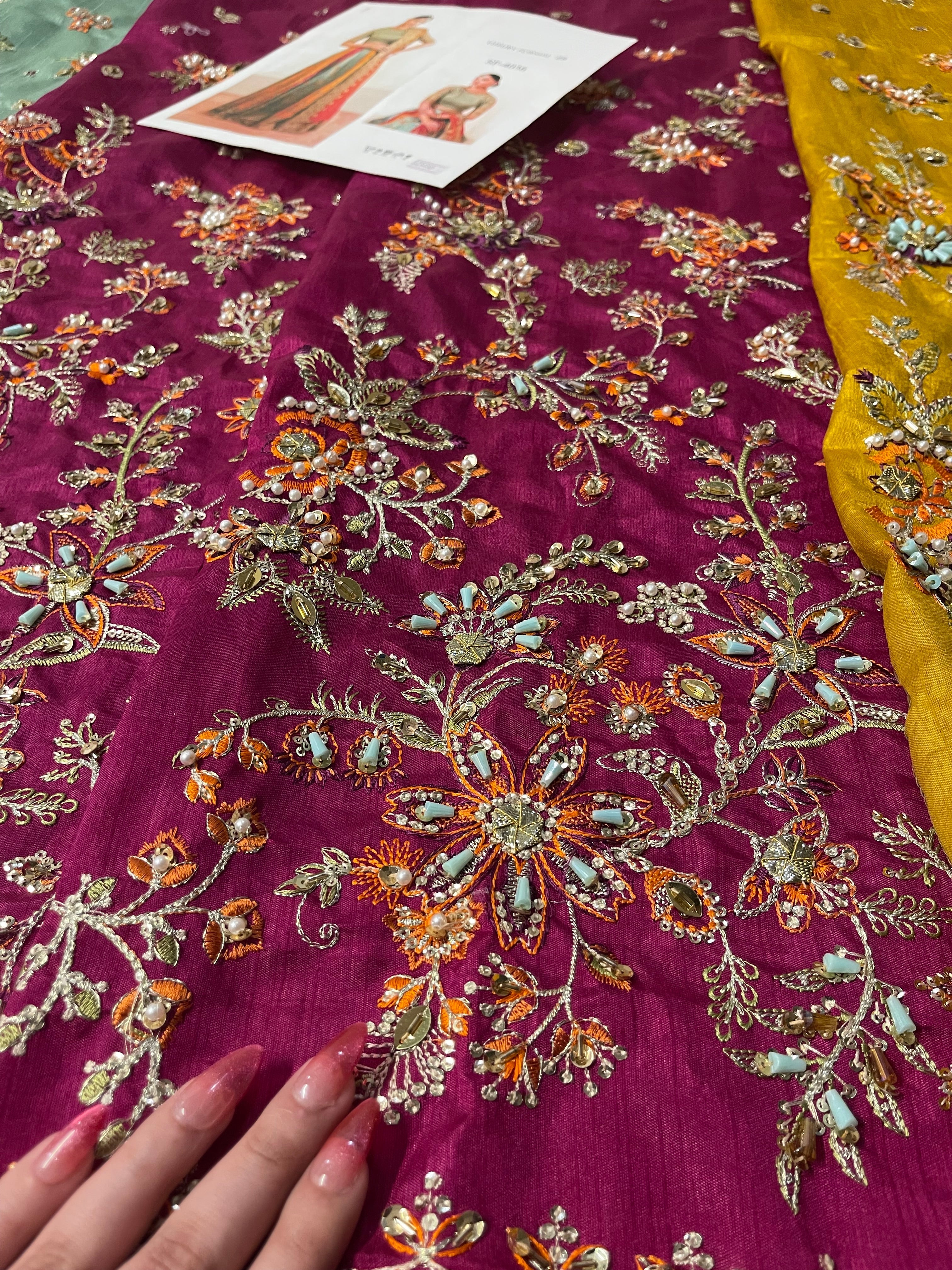 Baroque Embroidered Silk SF-4036 Ayla's Atelier