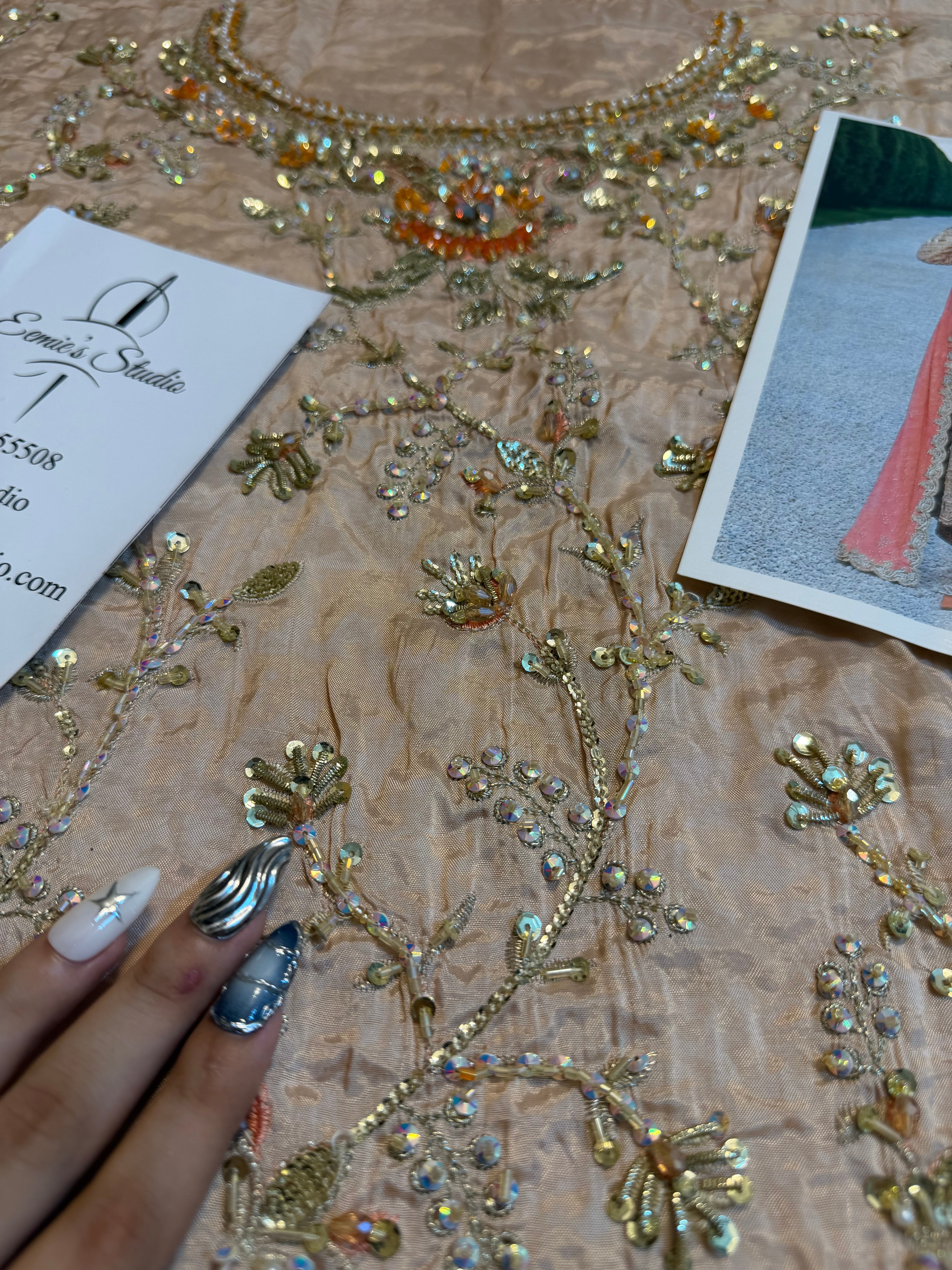 Shazia Kiyani - Champagne and Peach Ayla's Atelier