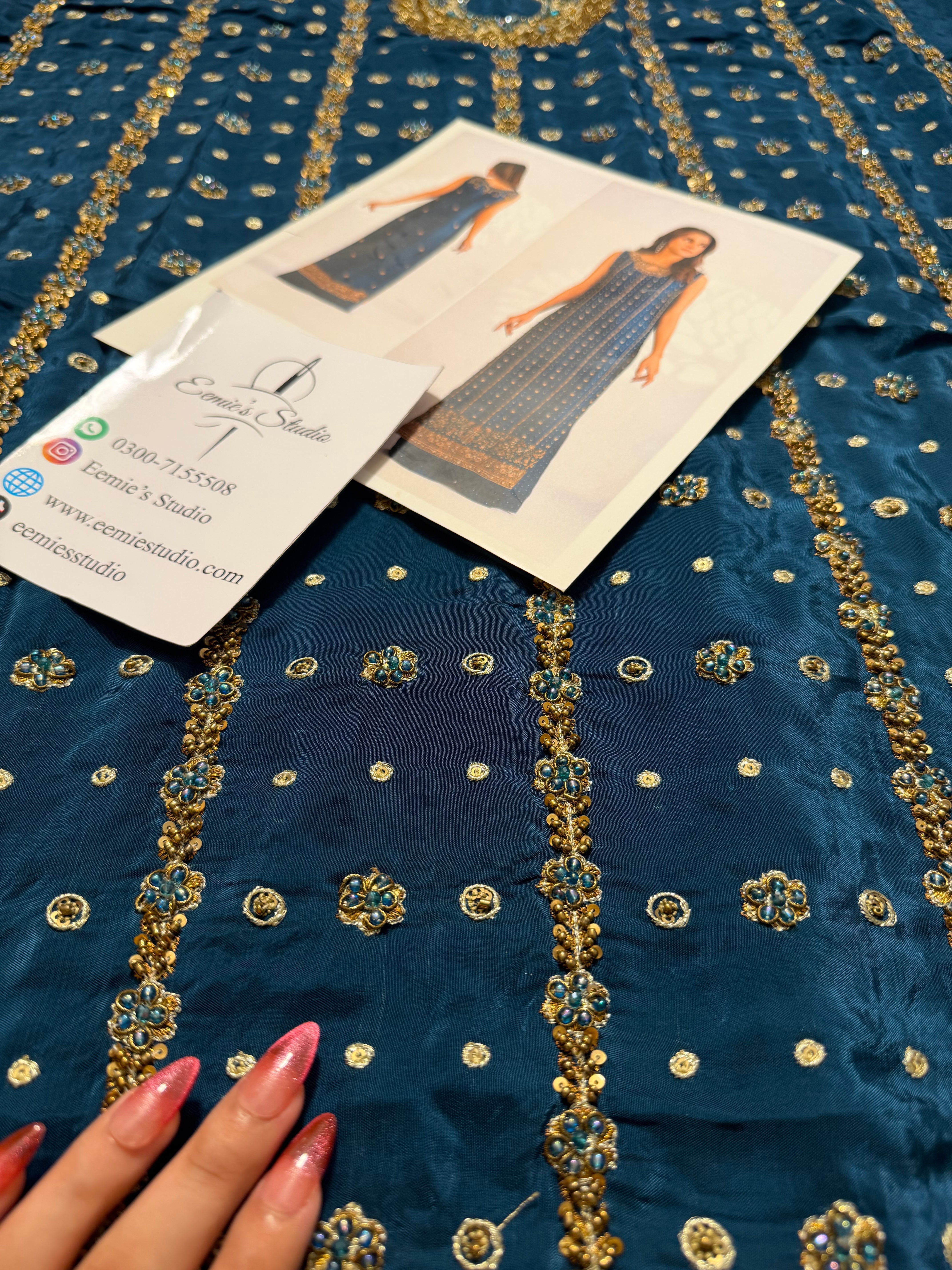 Usama Silk - Teal Luxe Ayla's Atelier