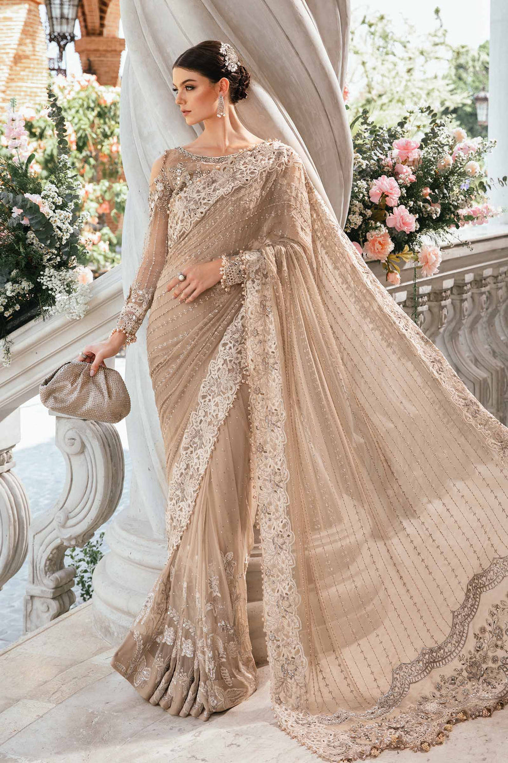 Maria.B - Mbroidered Saree BD-2801 Ayla's Atelier