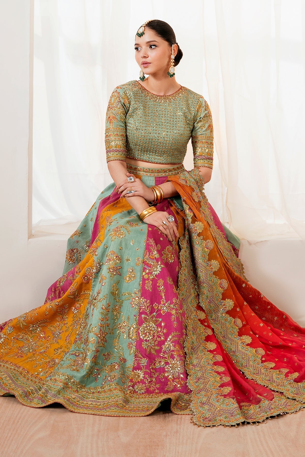 Baroque Embroidered Silk SF-4036 Ayla's Atelier