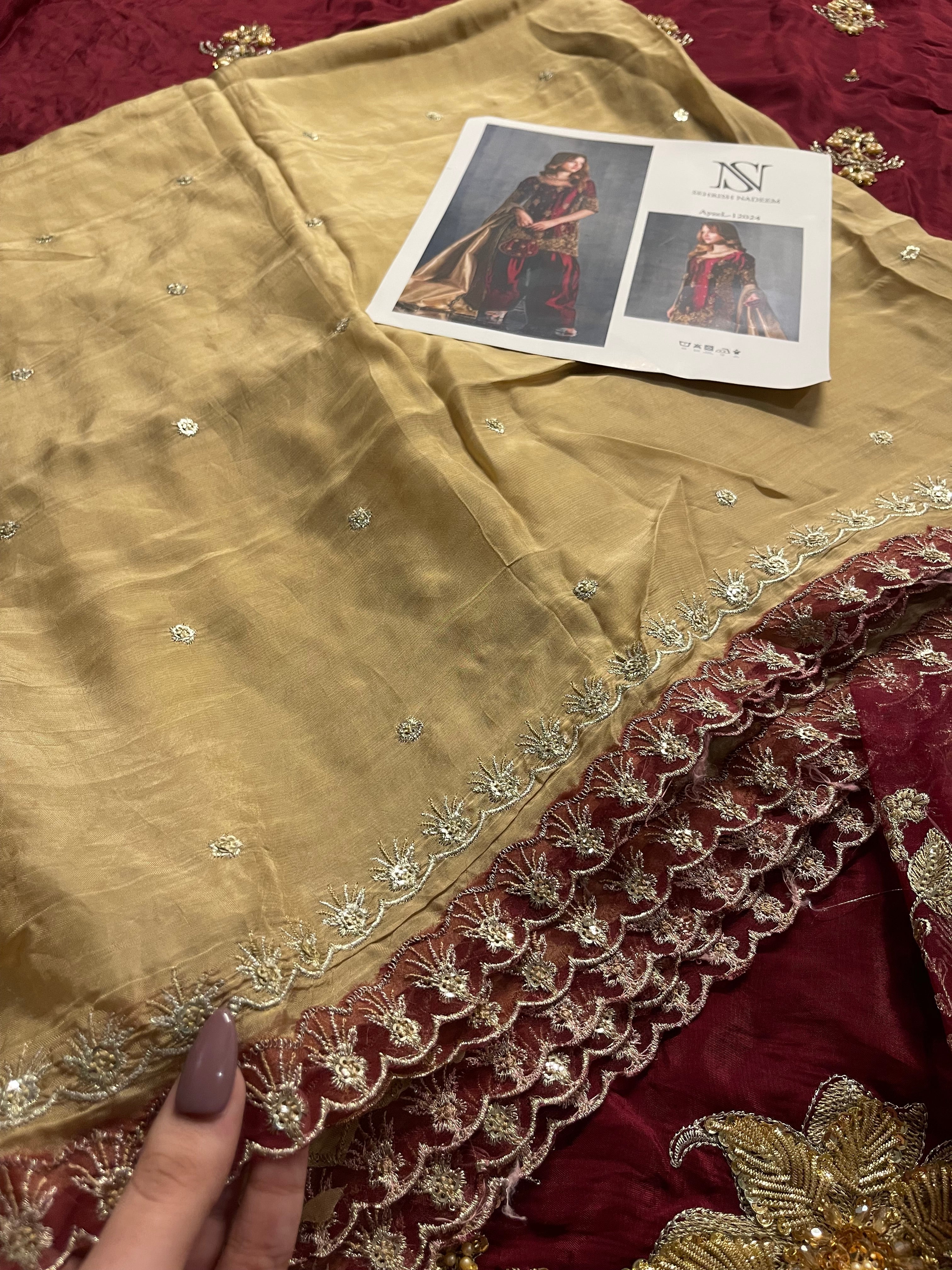 House Of Sehrish Nadeem - Maroon ensemble Eemie's Studio