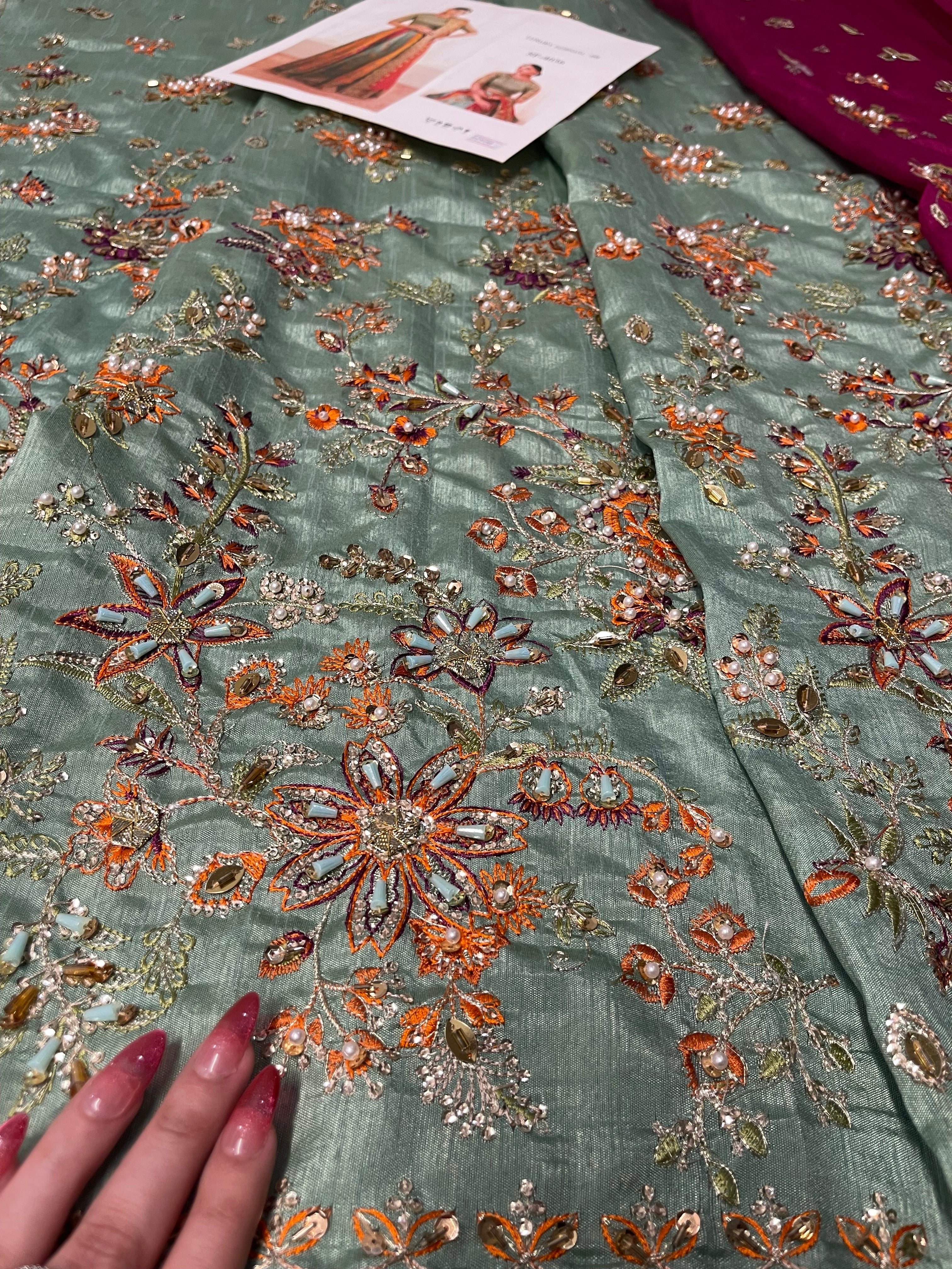 Baroque Embroidered Silk SF-4036 Ayla's Atelier