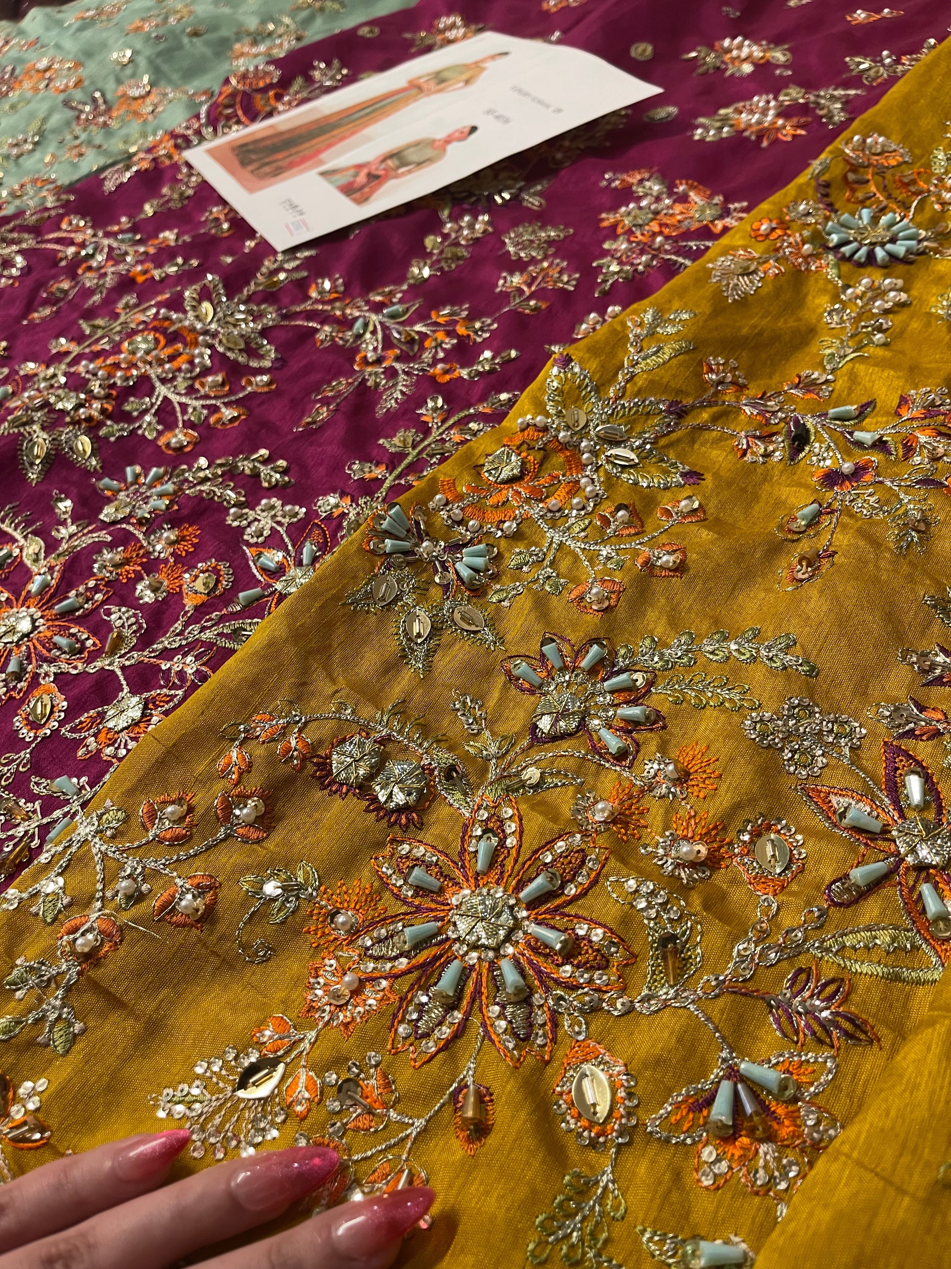 Baroque Embroidered Silk SF-4036 Ayla's Atelier
