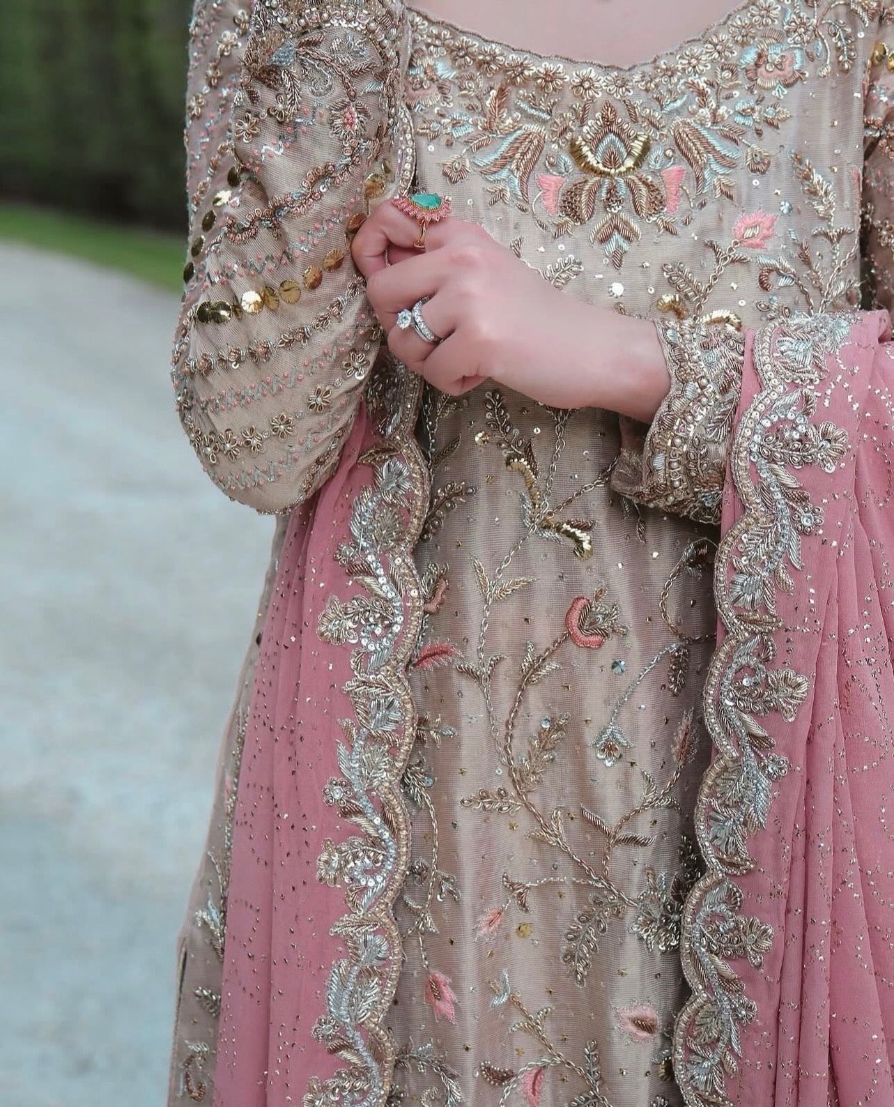 Shazia Kiyani - Champagne and Peach Ayla's Atelier