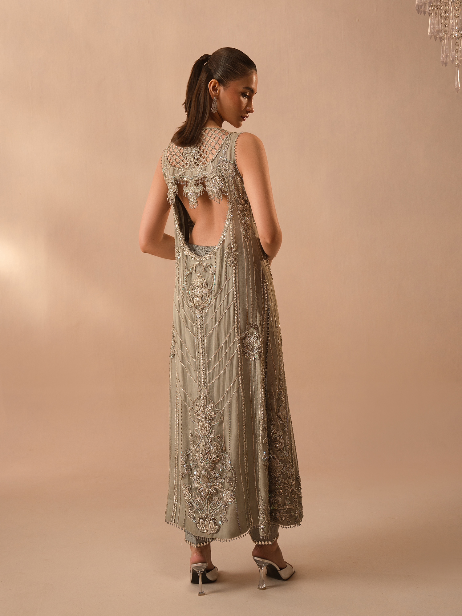 Abeera Usman-Silver Mint . Designerstudioofficial