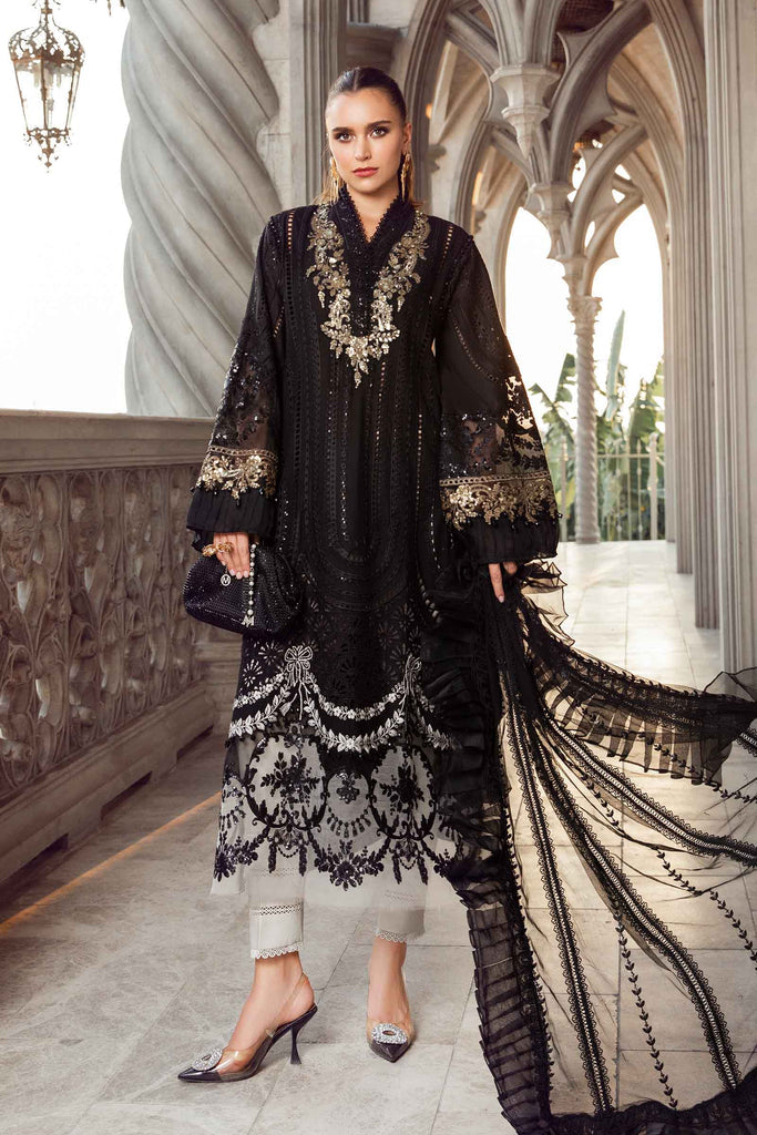 Maria B Embroidered Lawn Suit Unstitched 3 Piece MB24E D-03 - Luxury Collection My Store