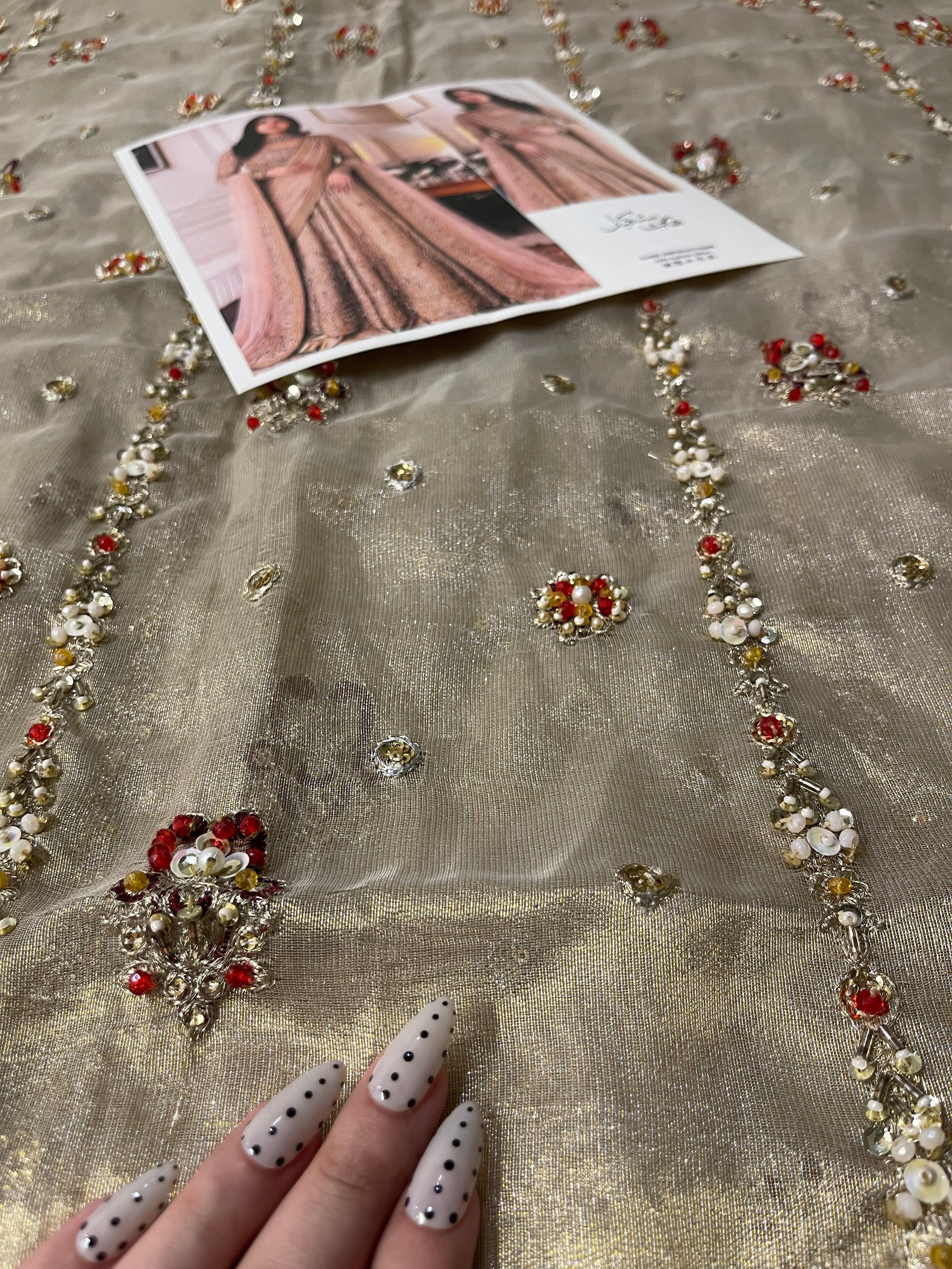 Haris Shakeel - Sahar Blues (with 2 duppatas) Ayla's Atelier