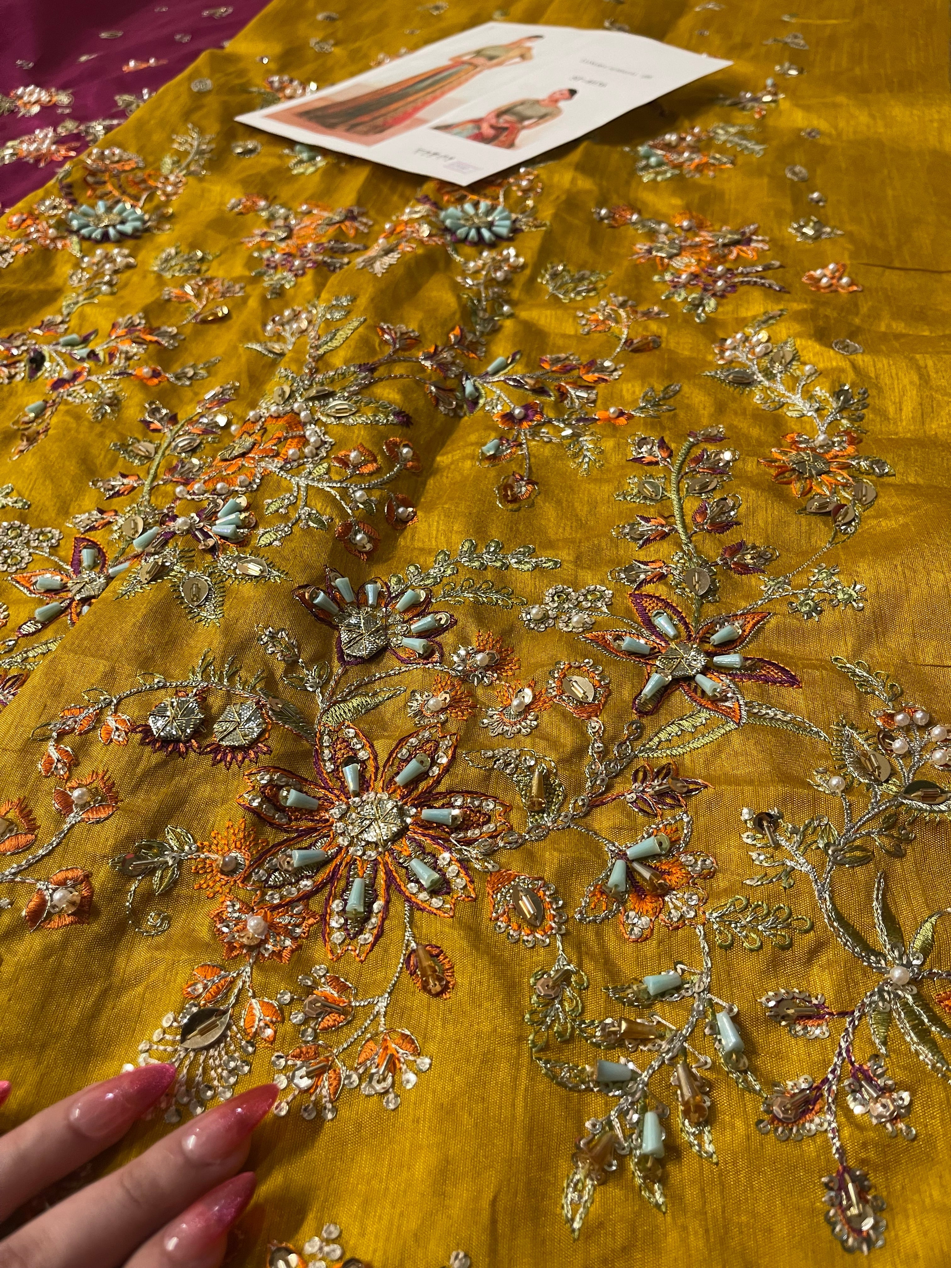 Baroque Embroidered Silk SF-4036 Ayla's Atelier