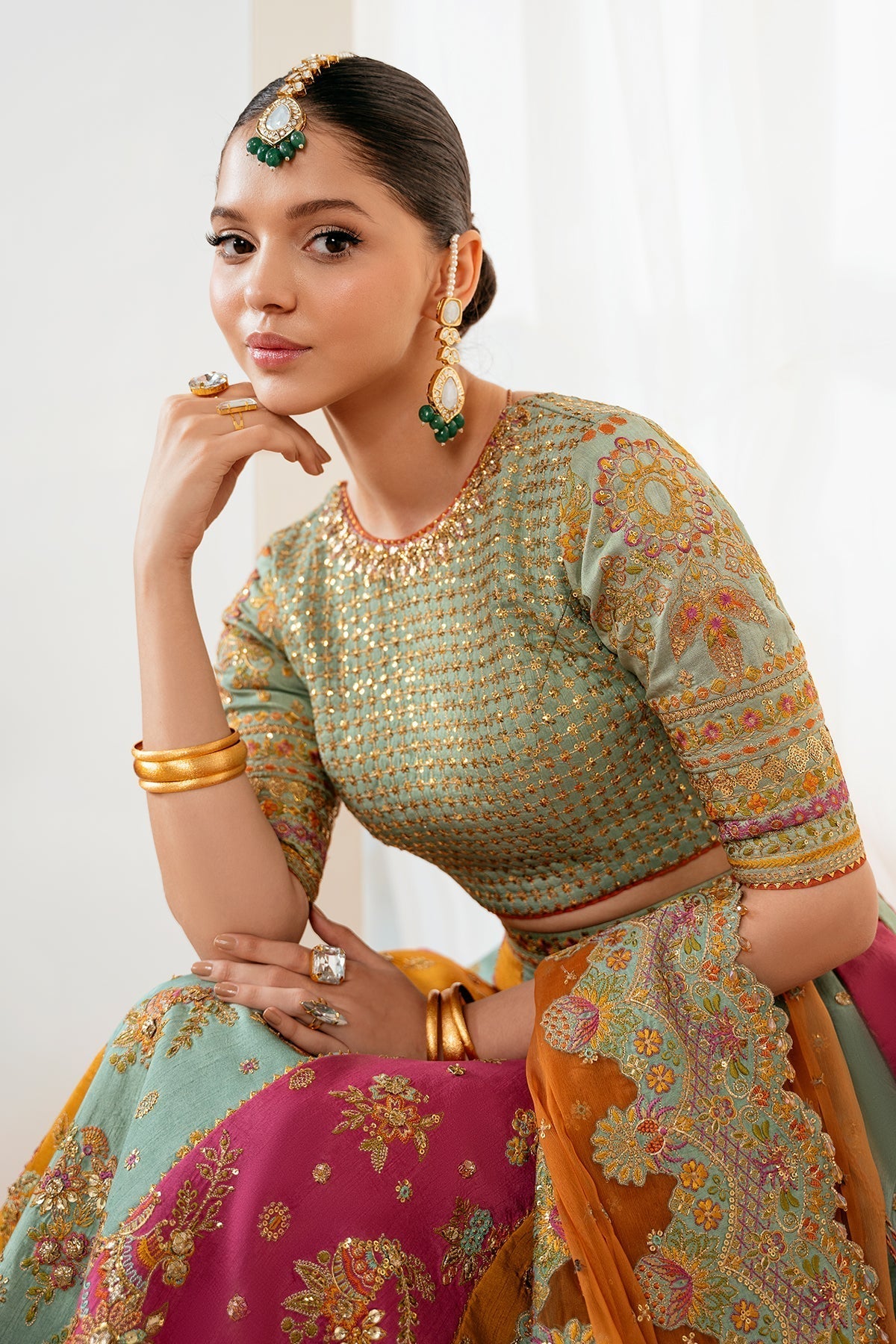 Baroque Embroidered Silk SF-4036 Ayla's Atelier