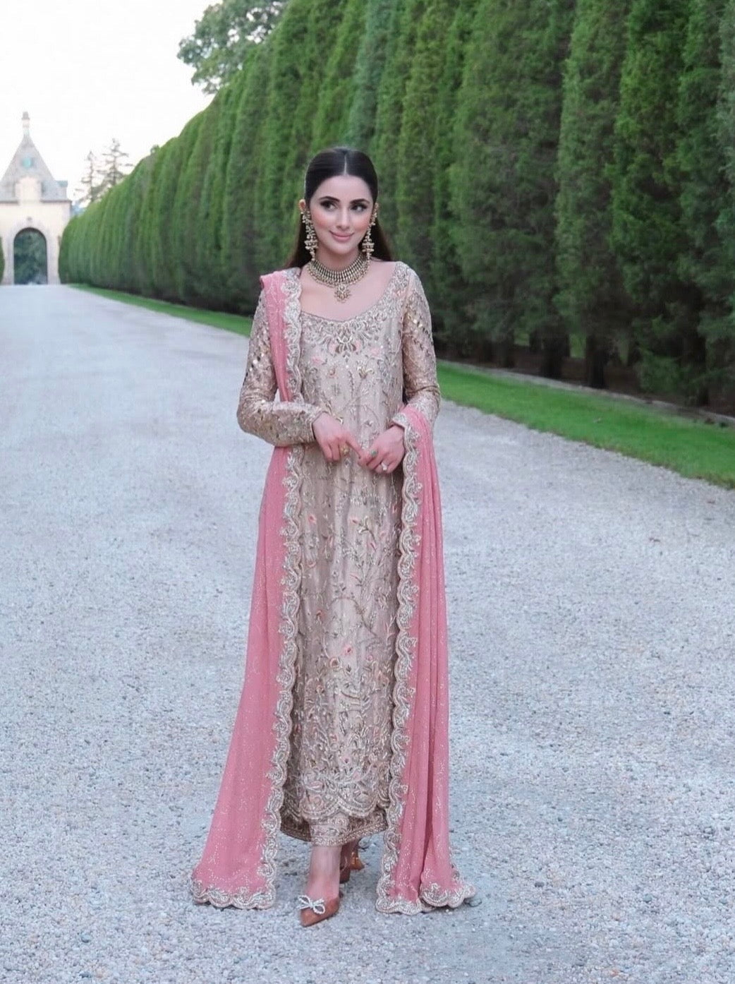 Shazia Kiyani - Champagne and Peach Ayla's Atelier