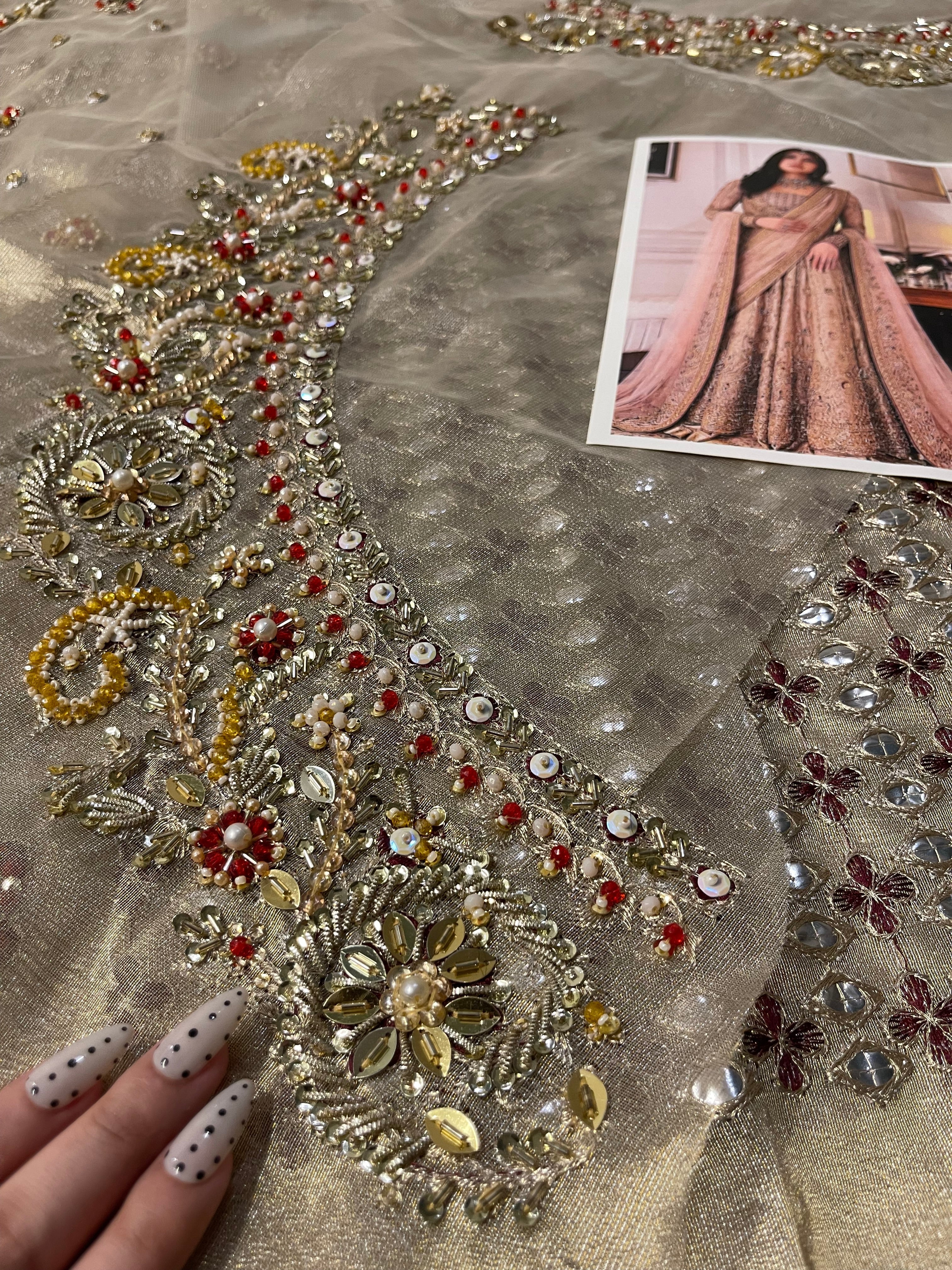 Haris Shakeel - Sahar Blues (with 2 duppatas) Ayla's Atelier