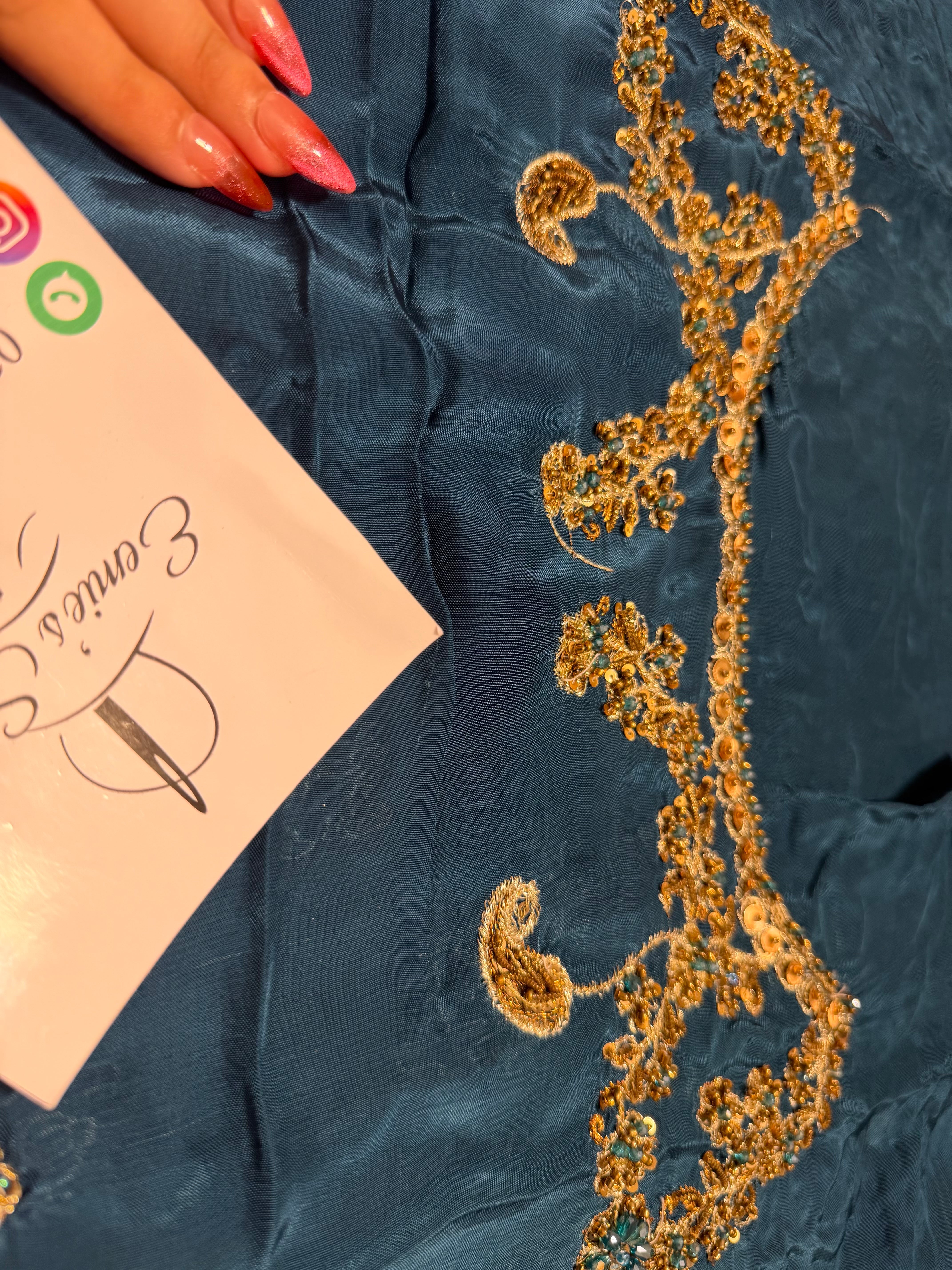Usama Silk - Teal Luxe Ayla's Atelier