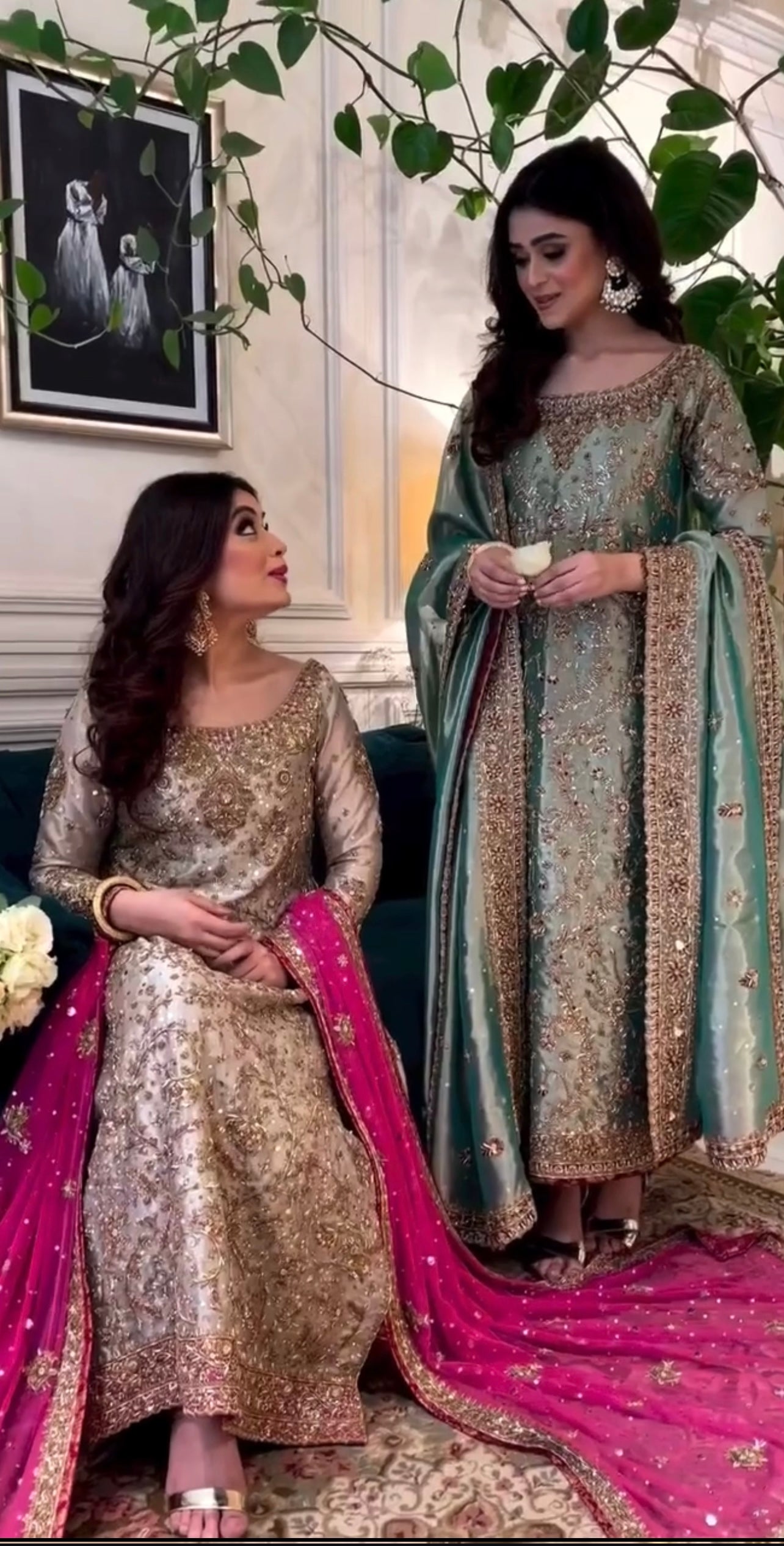 Haris Shakeel - Lama series (Aqua/Teal outift)