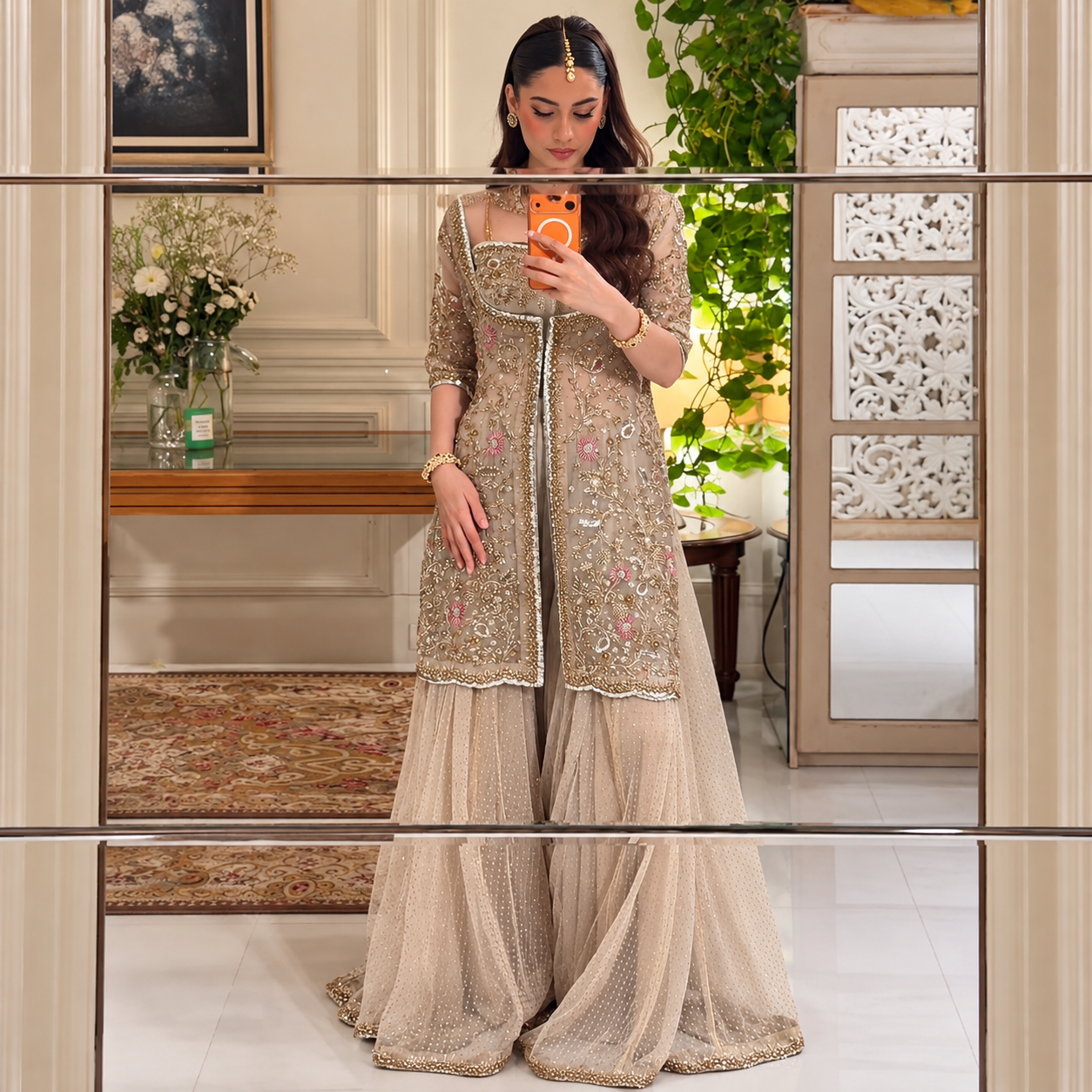 Haris Shakeel - Aleena Khan (Champagne Onion Pink Colour Customised) Ayla's Atelier