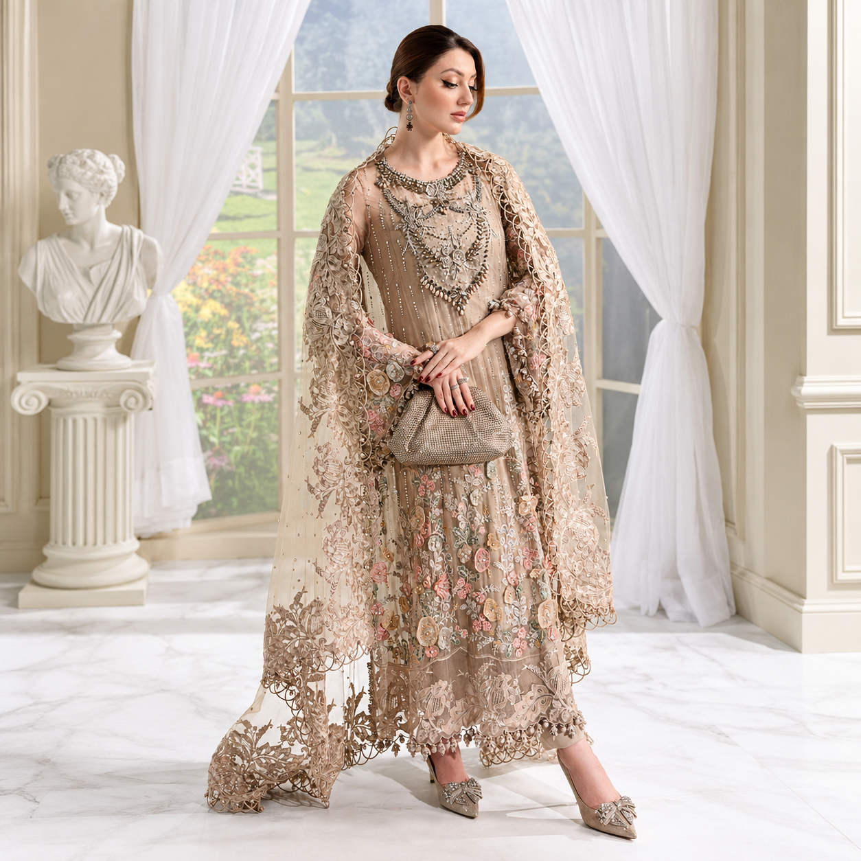 Maria.B Chiffons MPC-25-107
(Beige) Ayla's Atelier