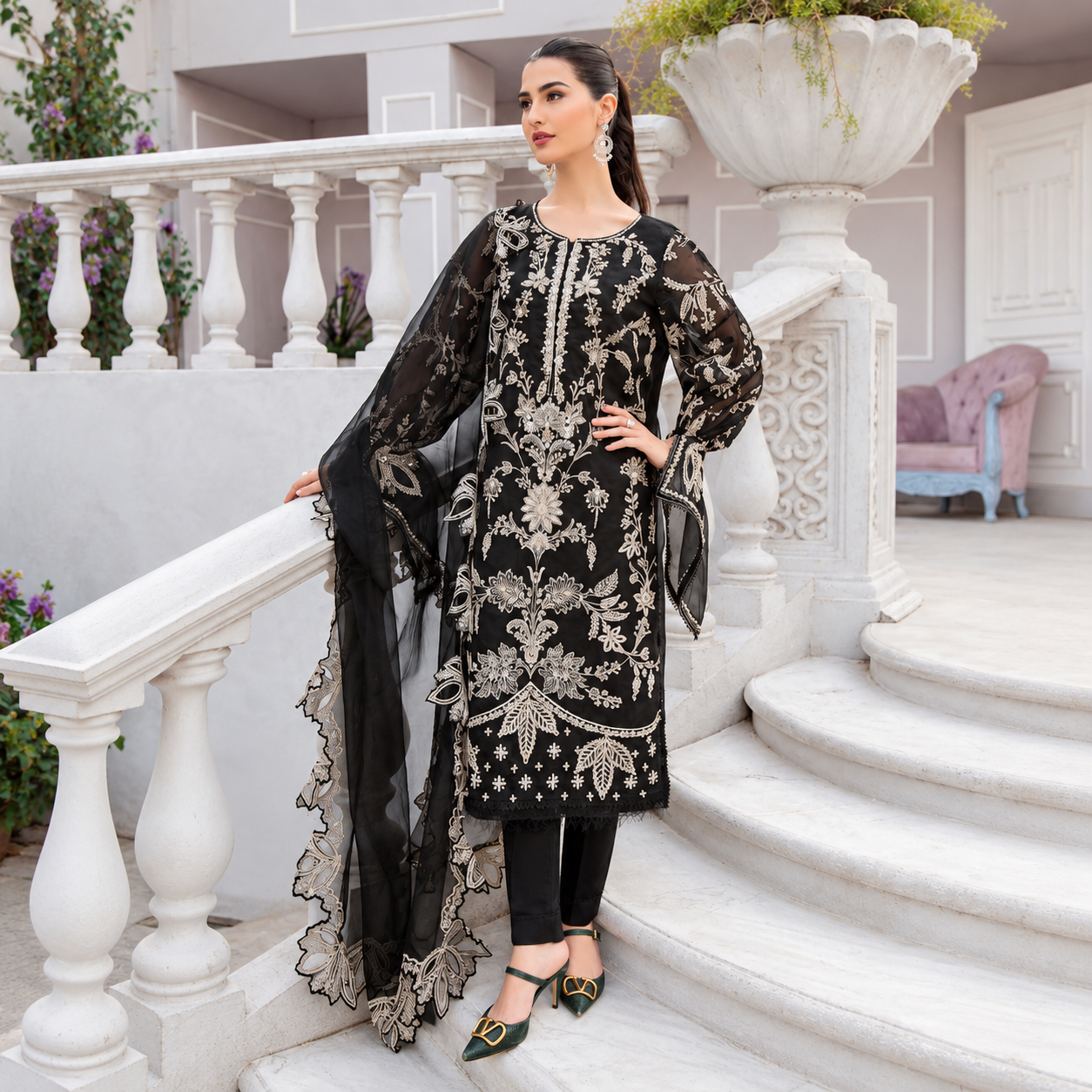 Maria B 3 Piece | SF-EA23-28R1 Ayla's Atelier