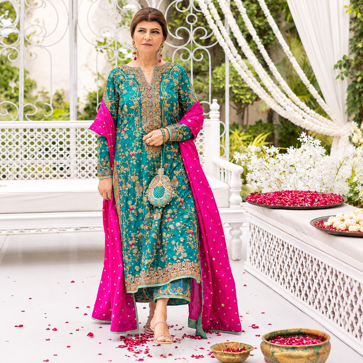 Farah Talib Aziz - AVISA EMERALD KURTA Ayla's Atelier