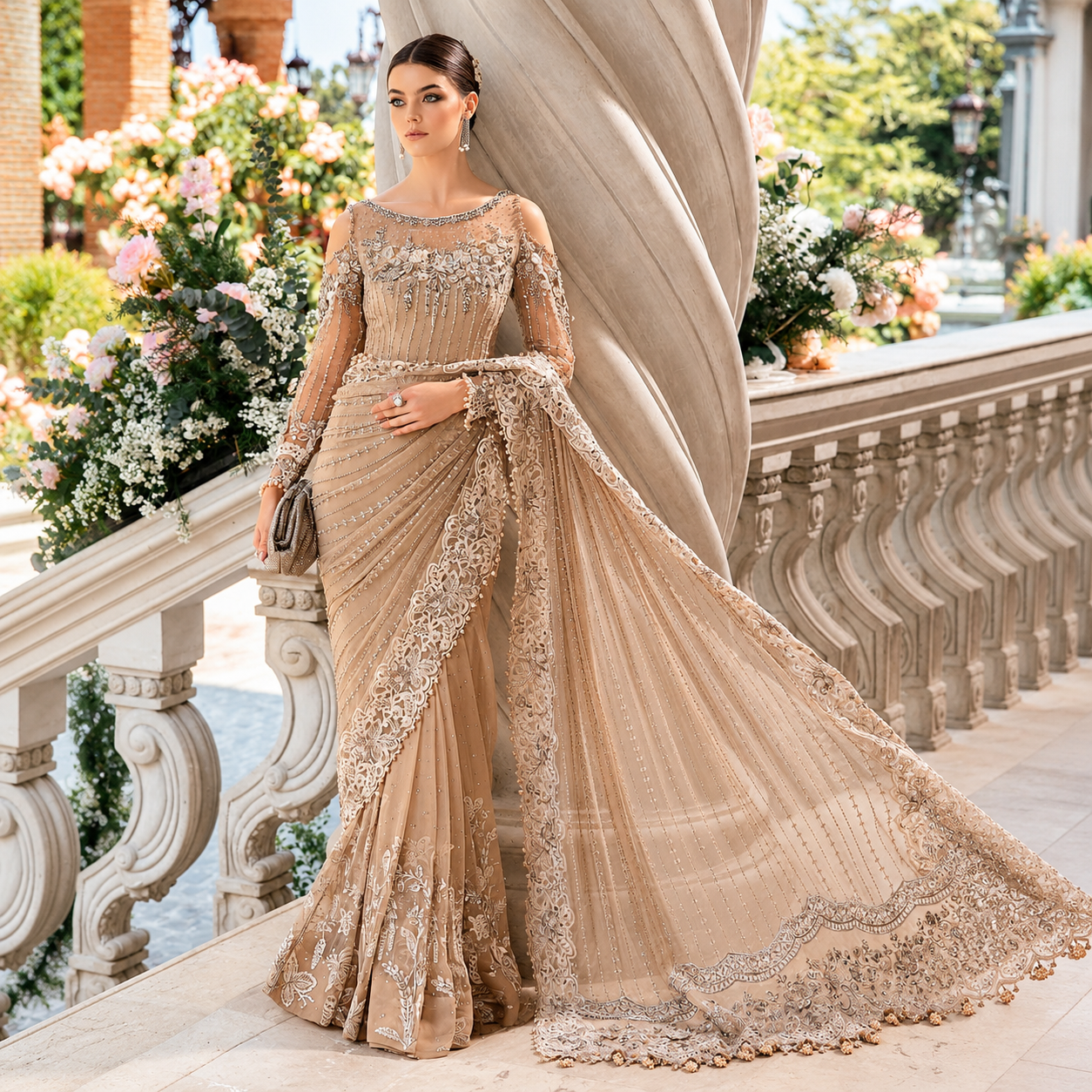 Maria.B - Mbroidered Saree BD-2801 Ayla's Atelier
