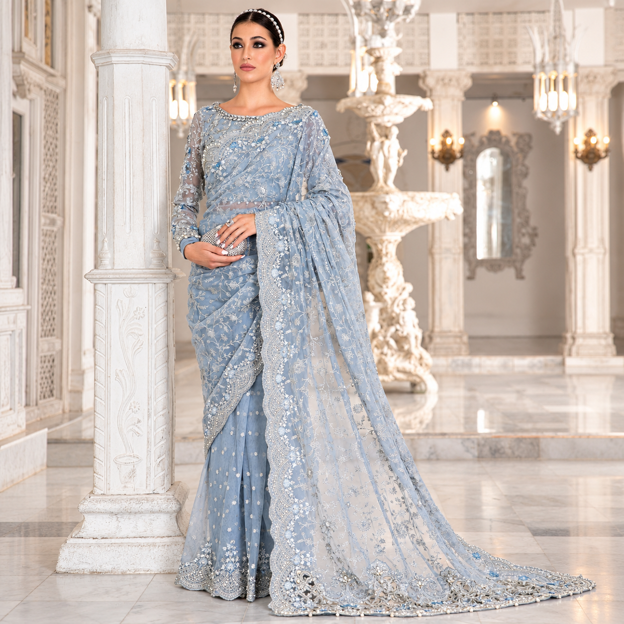 Maria B. Couture Ice Blue MC-049 Ayla's Atelier