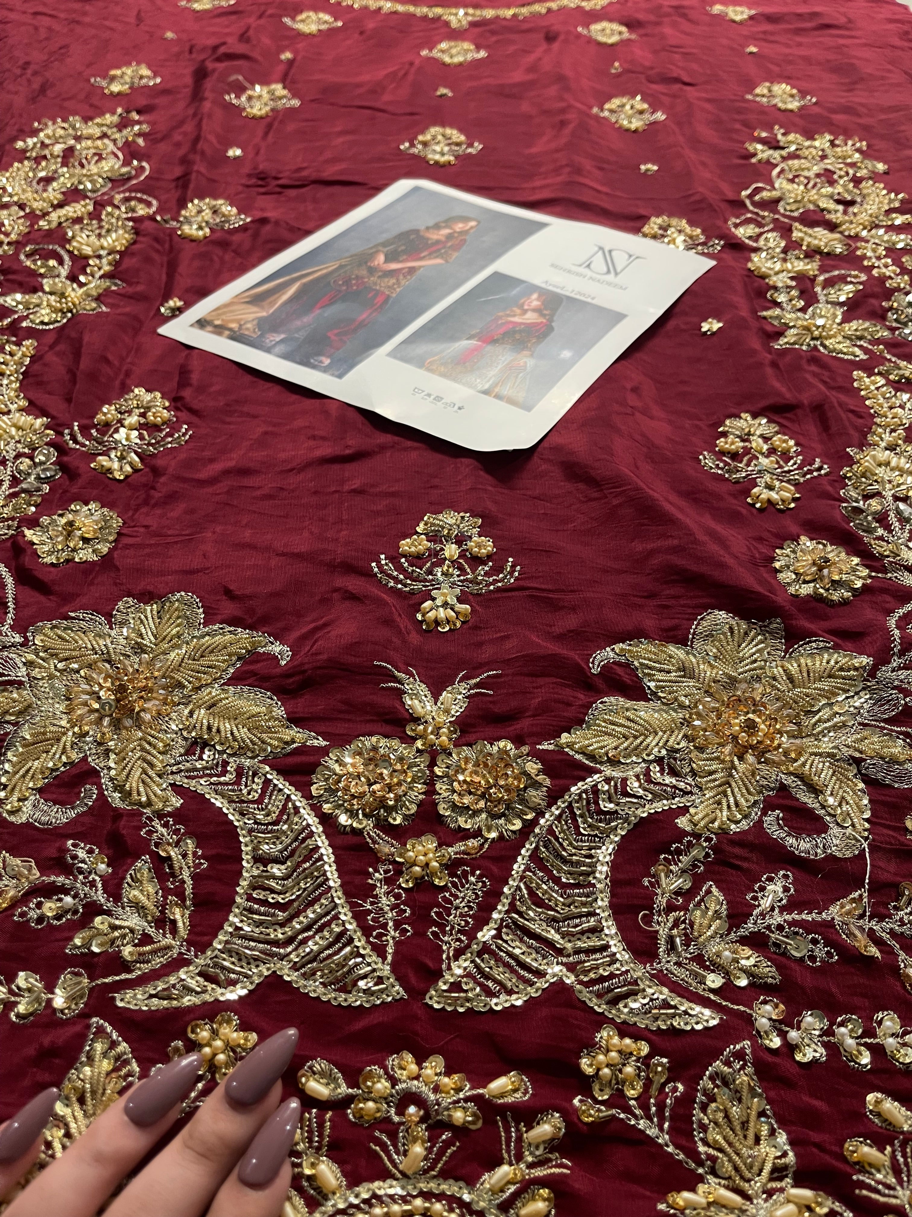 House Of Sehrish Nadeem - Maroon ensemble Eemie's Studio