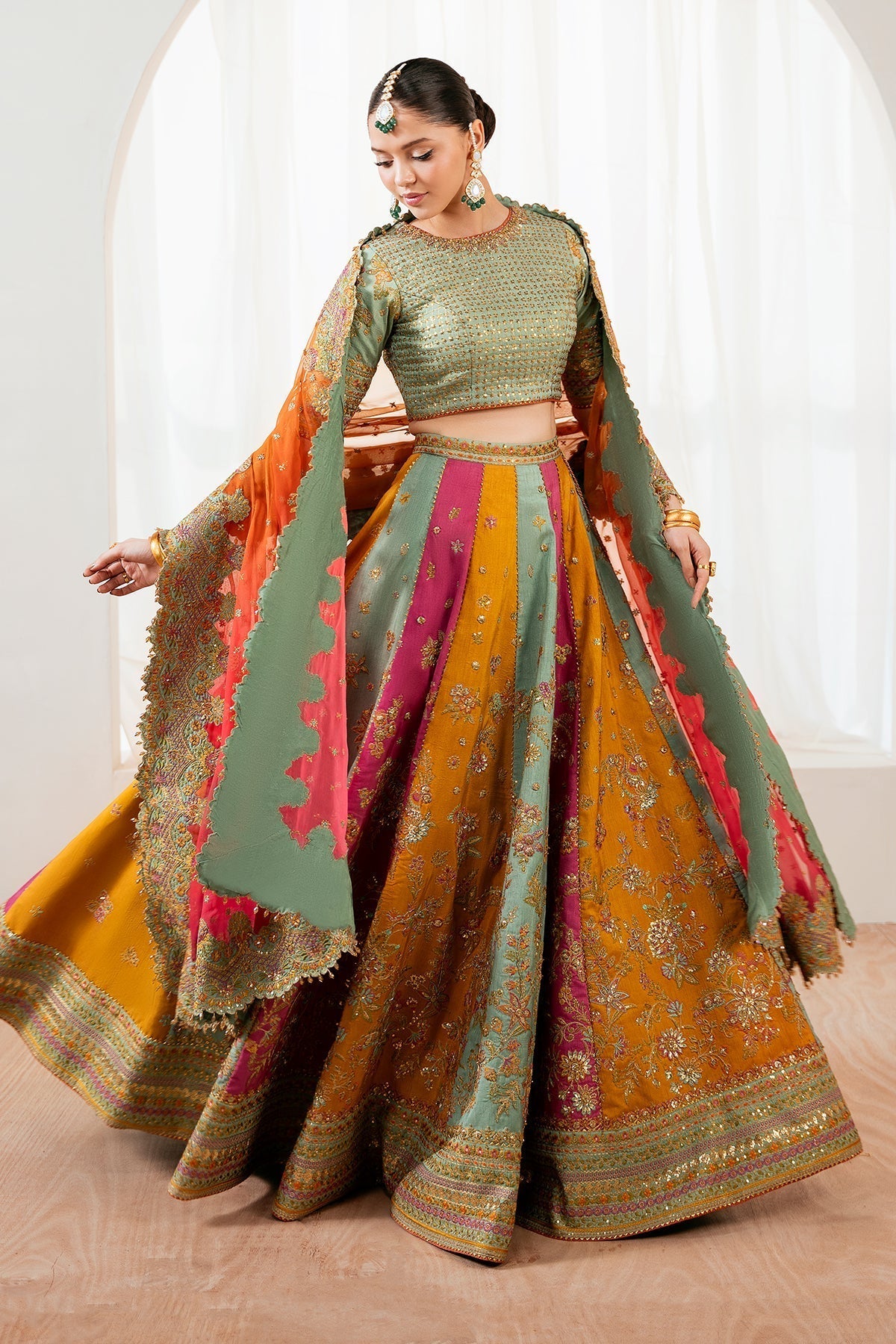 Baroque Embroidered Silk SF-4036 Ayla's Atelier