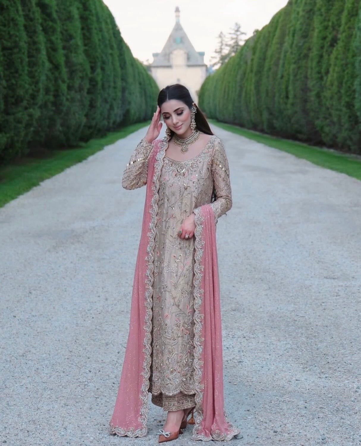 Shazia Kiyani - Champagne and Peach Ayla's Atelier