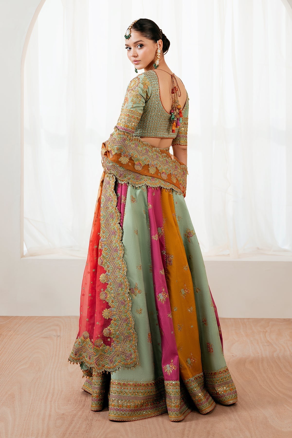 Baroque Embroidered Silk SF-4036 Ayla's Atelier