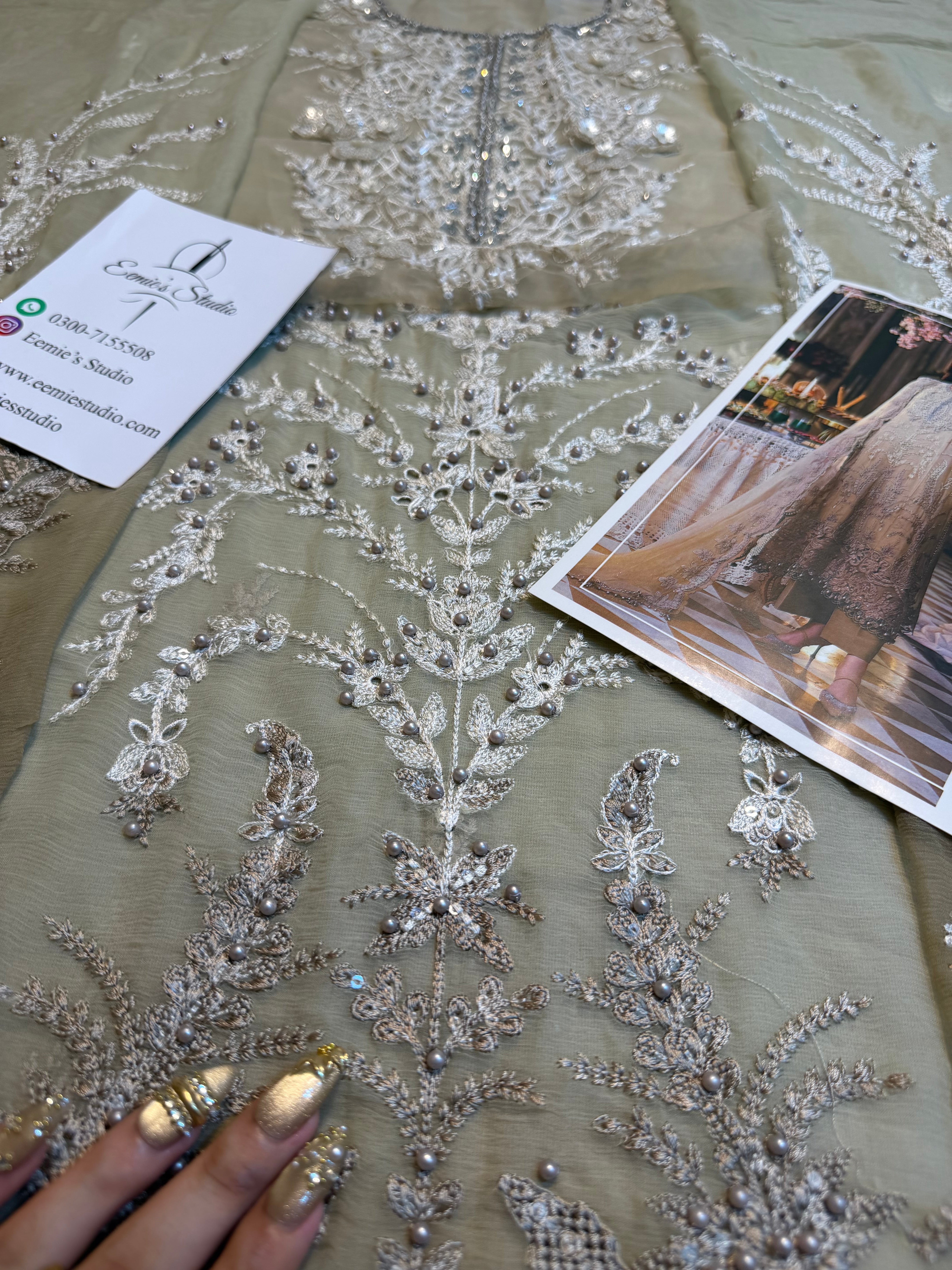 Maria.B Chiffons MPC-26-103-Olive Gold Ayla's Atelier
