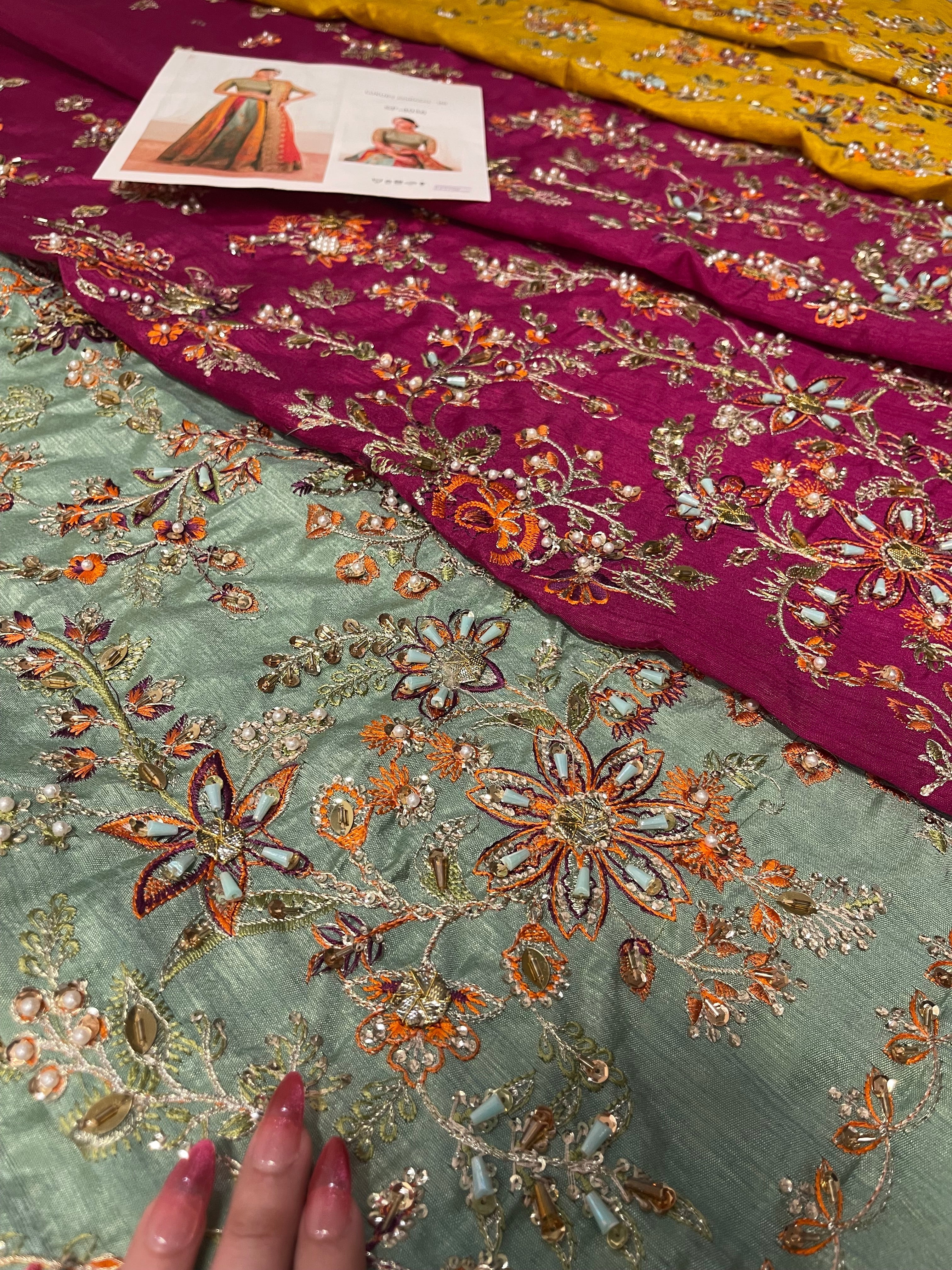 Baroque Embroidered Silk SF-4036 Ayla's Atelier