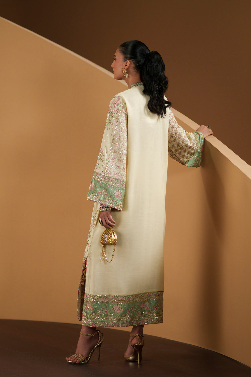 Ethnc - Matcha Kaftan Kameez set Ayla's Atelier