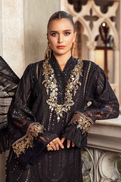 Maria B Embroidered Lawn Suit Unstitched 3 Piece MB24E D-03 - Luxury Collection My Store