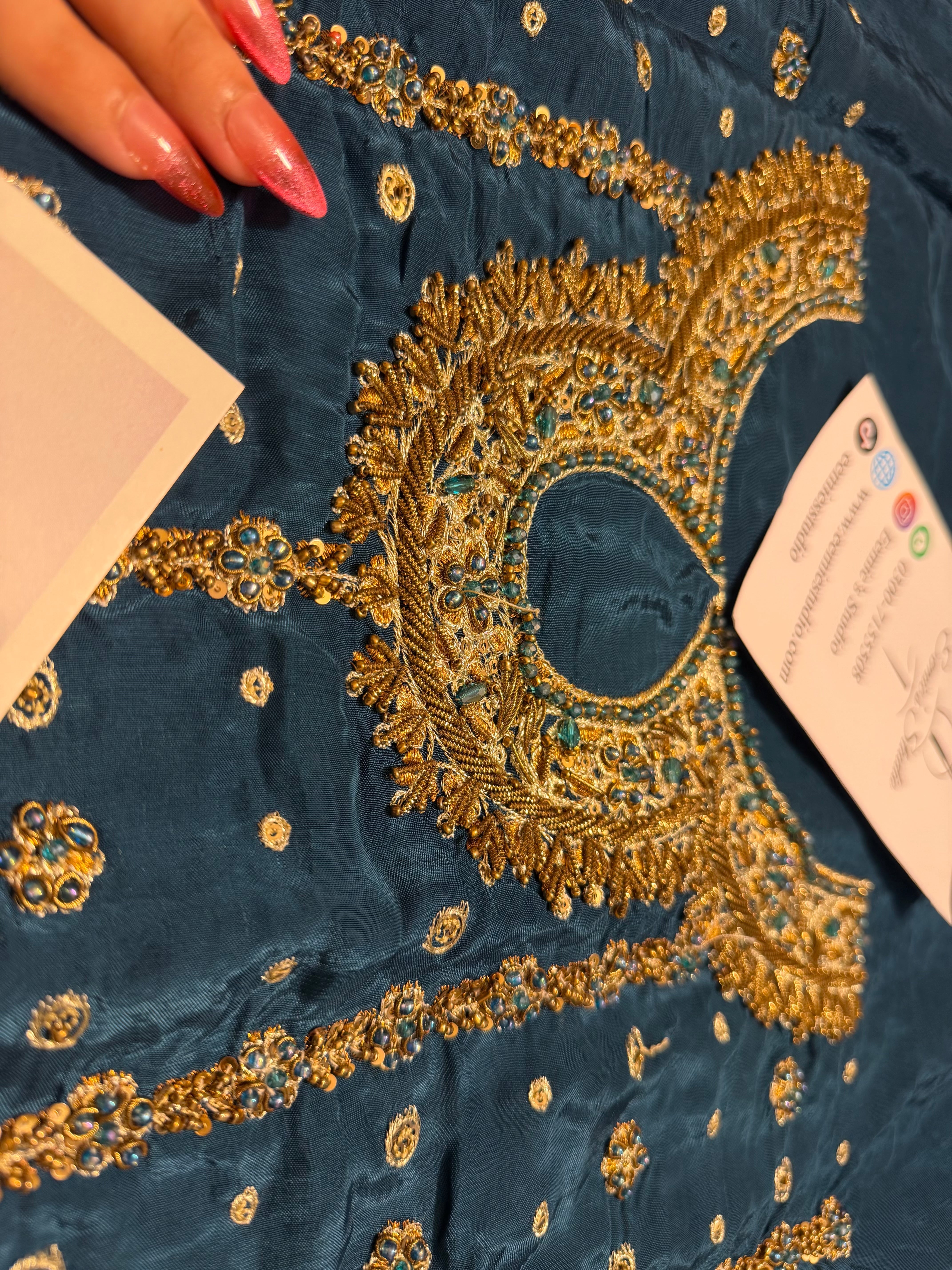 Usama Silk - Teal Luxe Ayla's Atelier