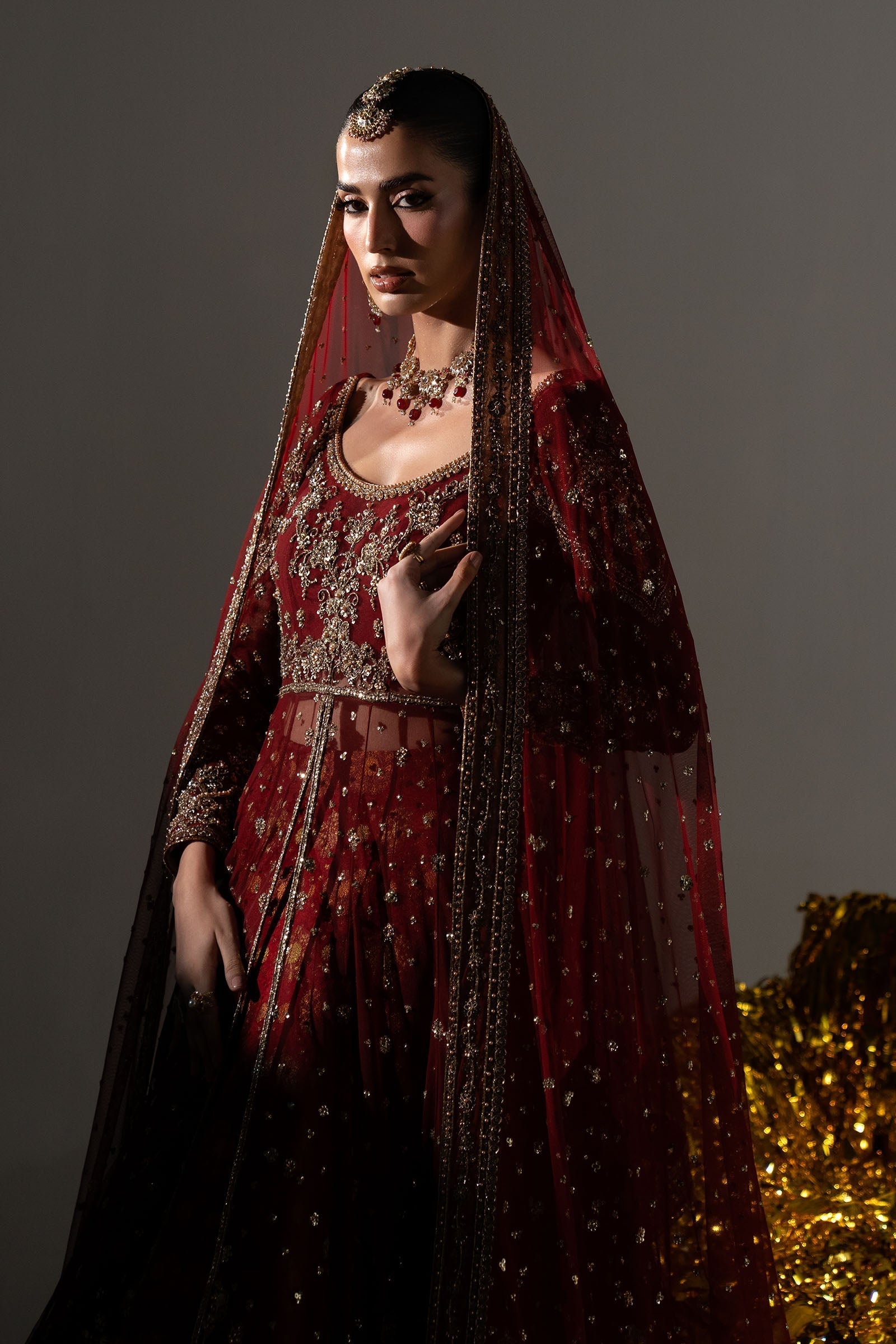 Maria.B Retro Shadmani Couture - Bazif Ayla's Atelier