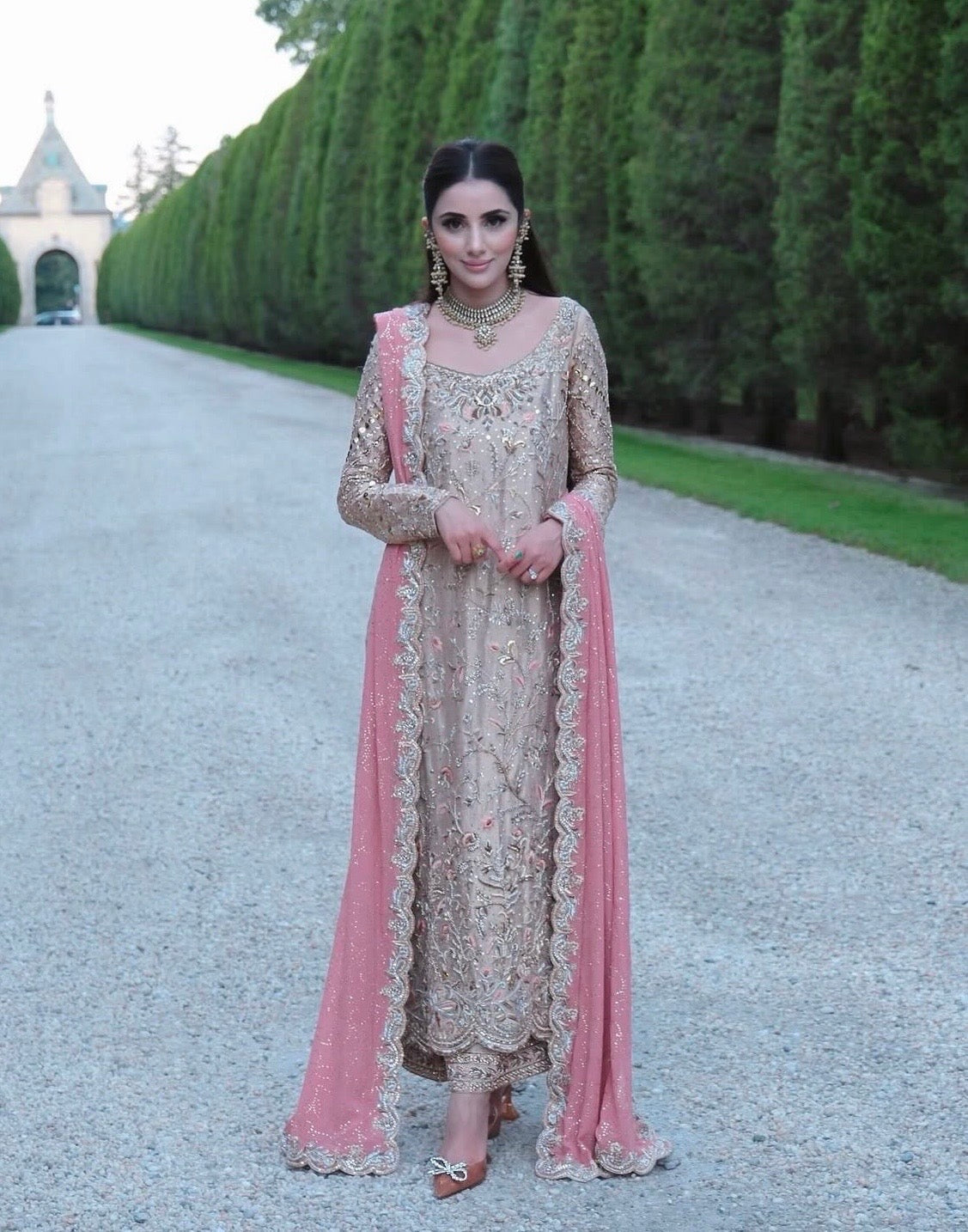 Shazia Kiyani - Champagne and Peach Ayla's Atelier