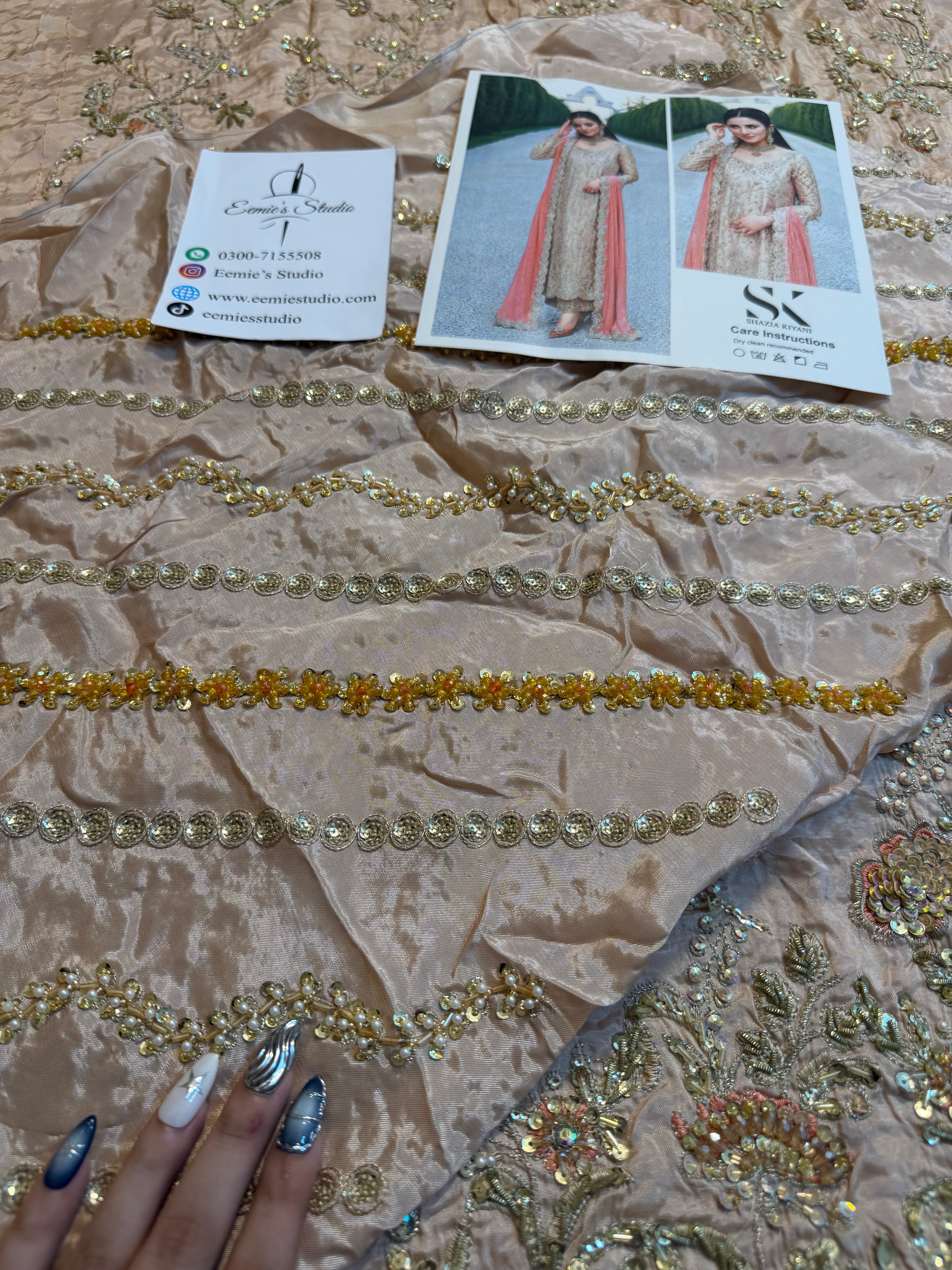 Shazia Kiyani - Champagne and Peach Ayla's Atelier